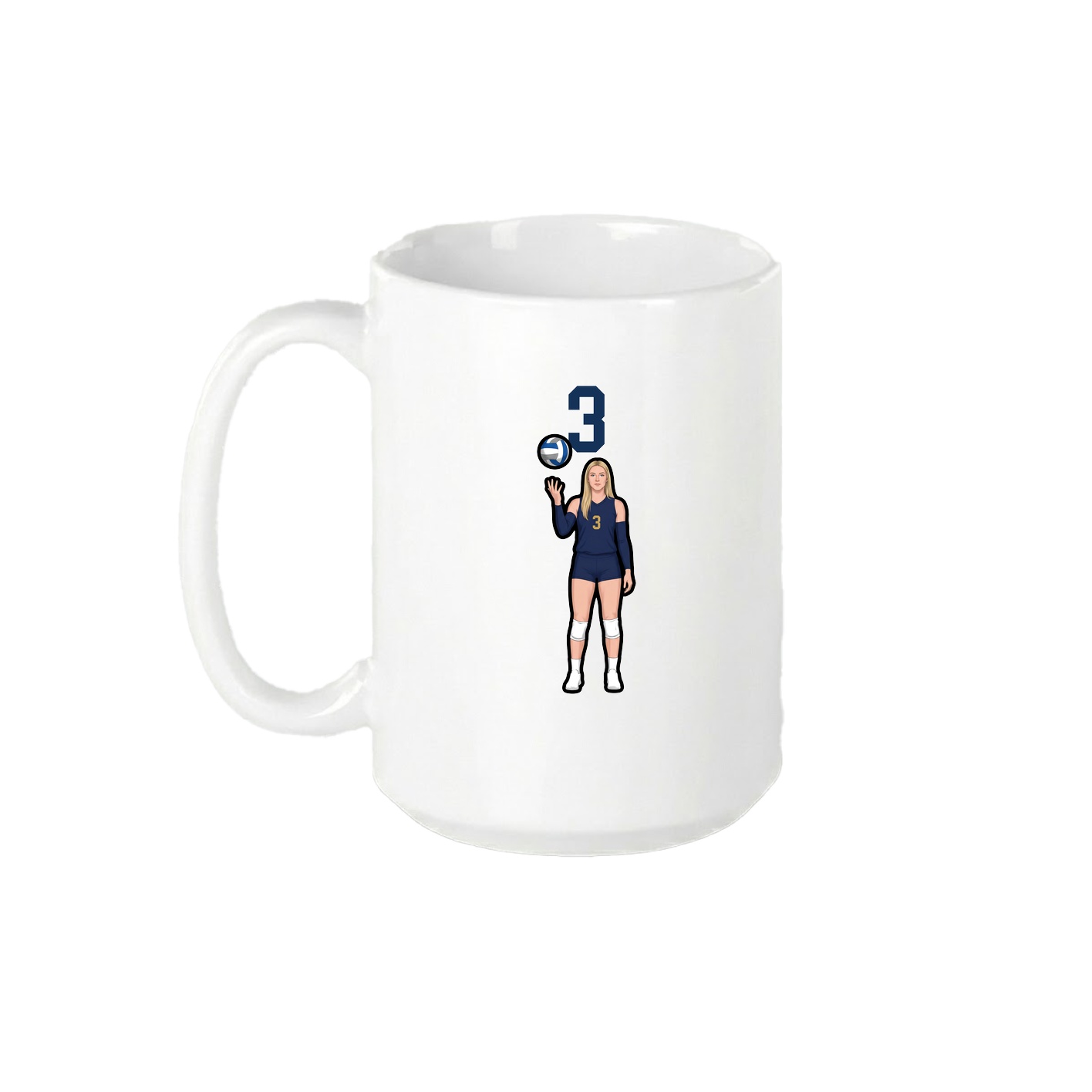 15oz Coffee Mug — Number Top in White
