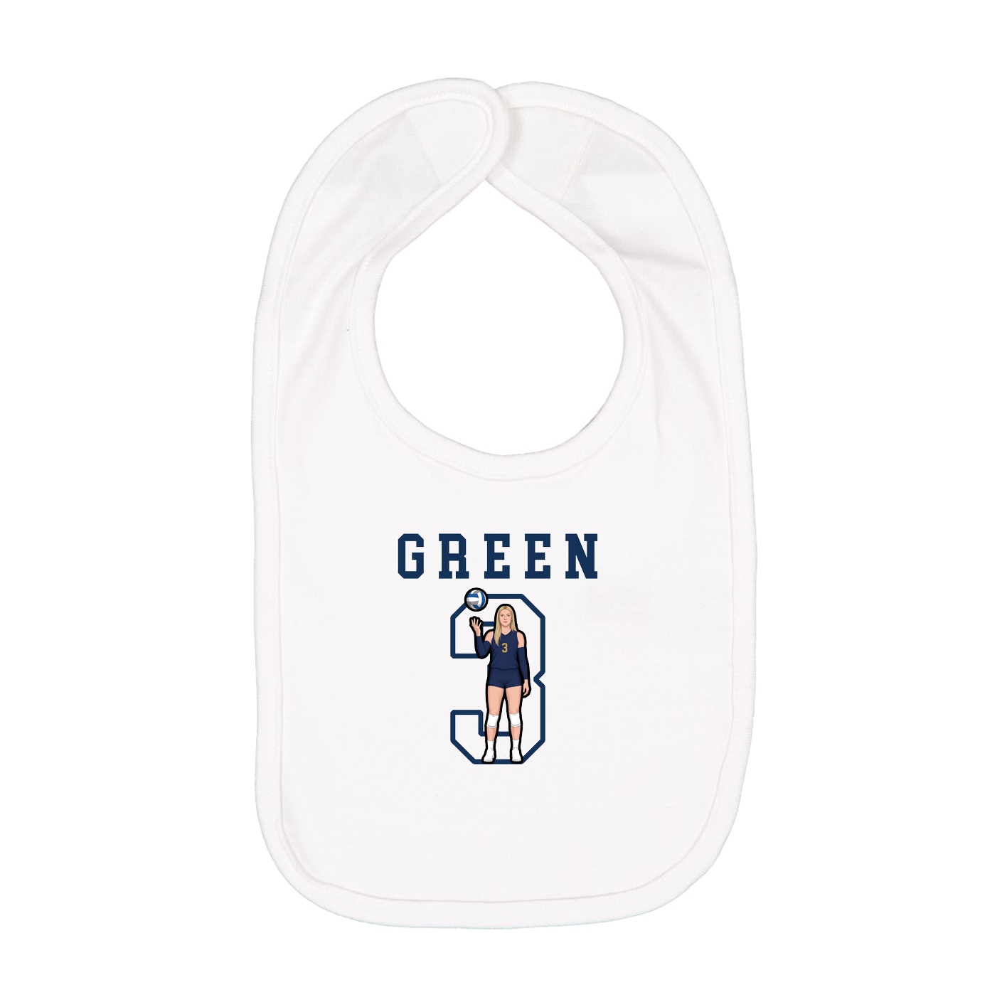 Infant Bib — Shirsey in White