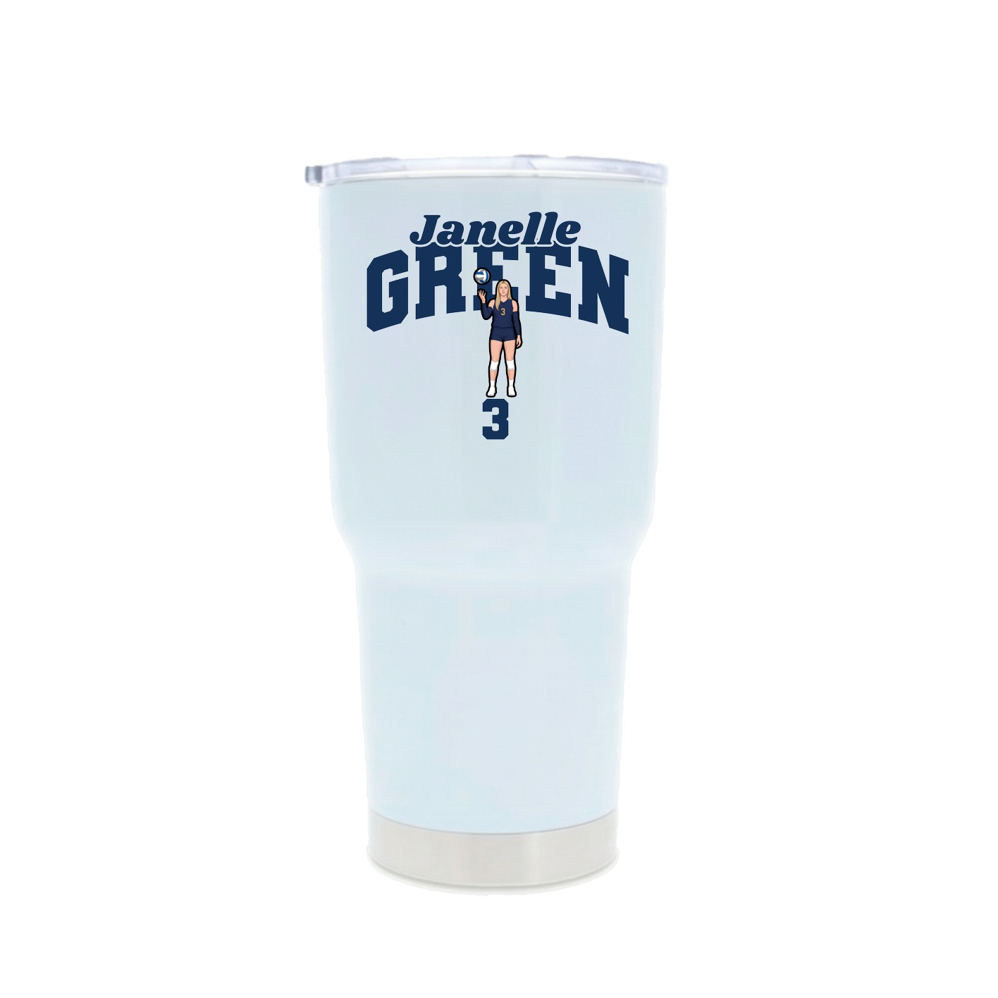 30oz Stainless Steel Tumbler — Signature Arch in White