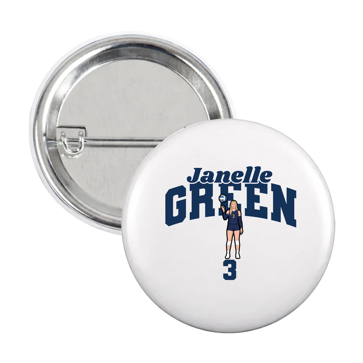 Game Day Button — Signature Arch in White