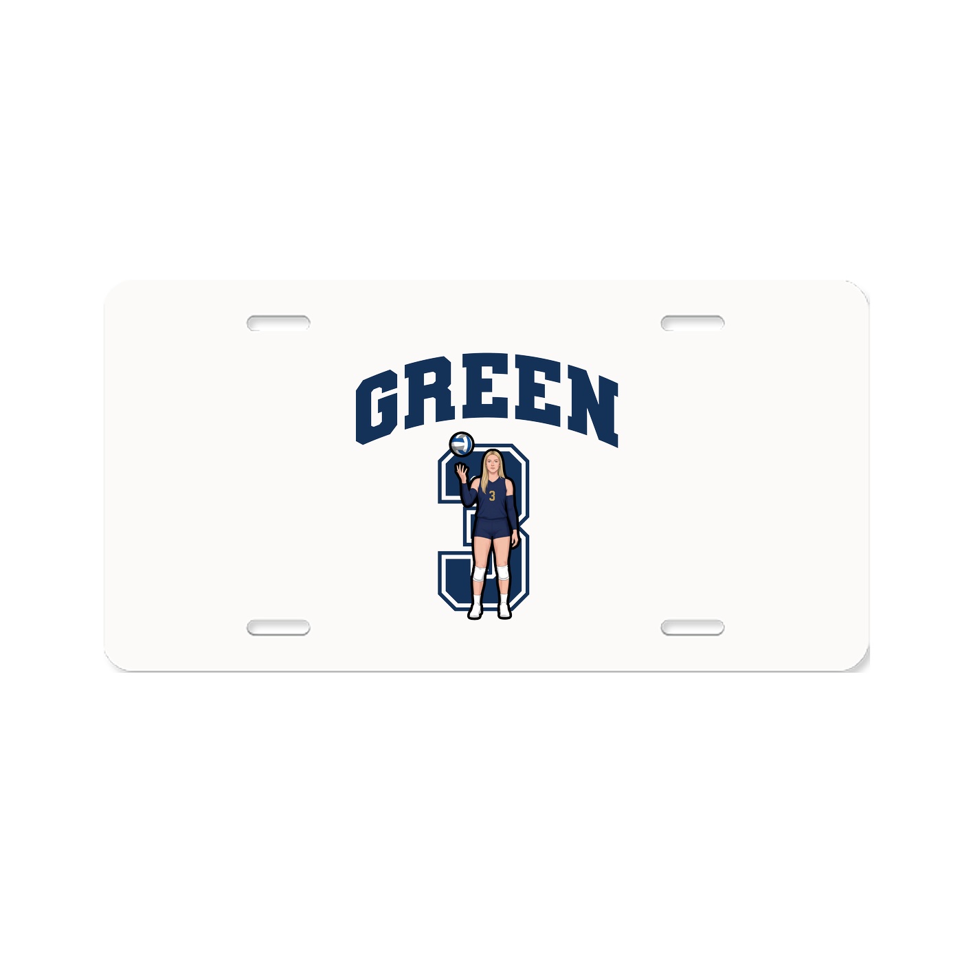 License Plate — Number in Classic