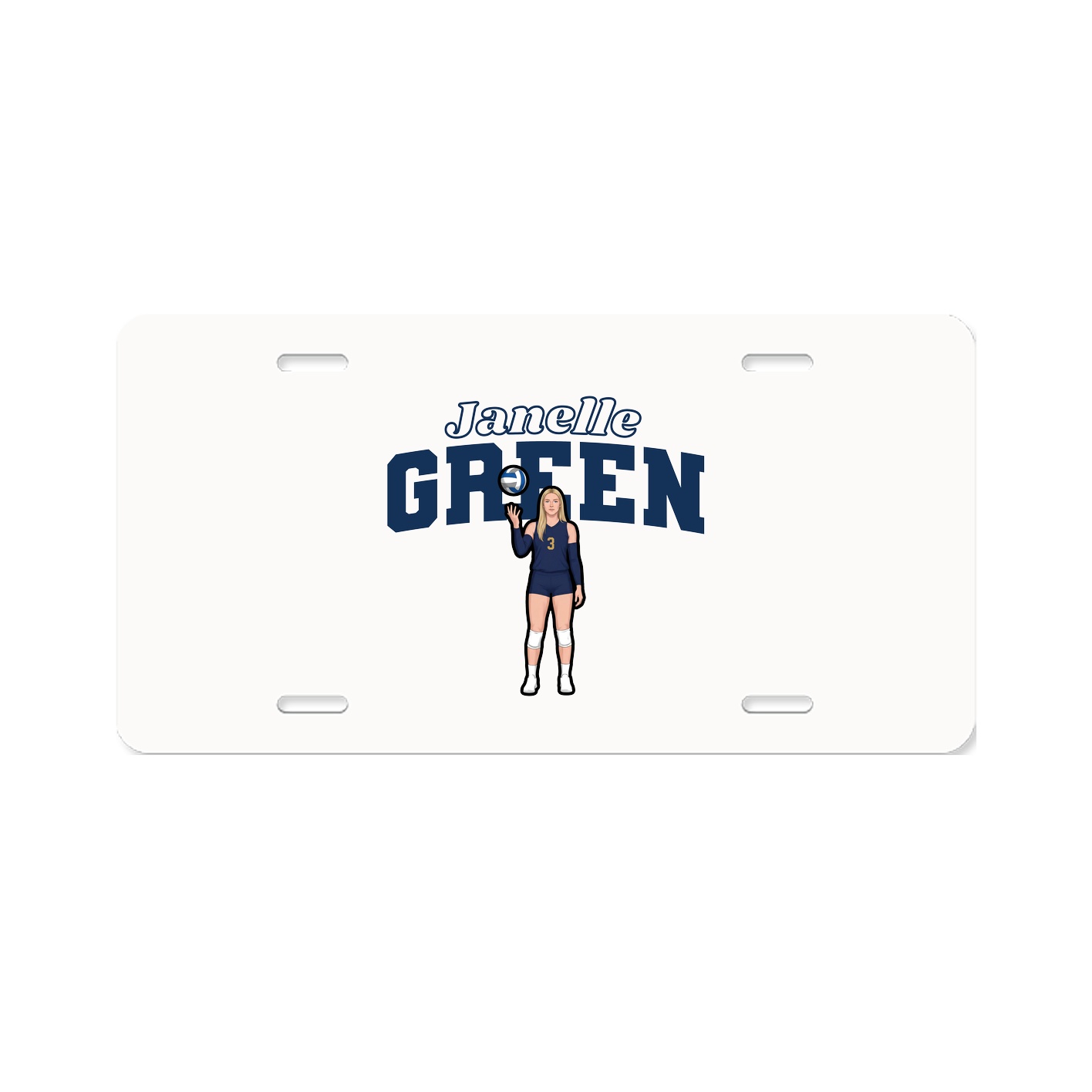 License Plate — Name Arch in Classic