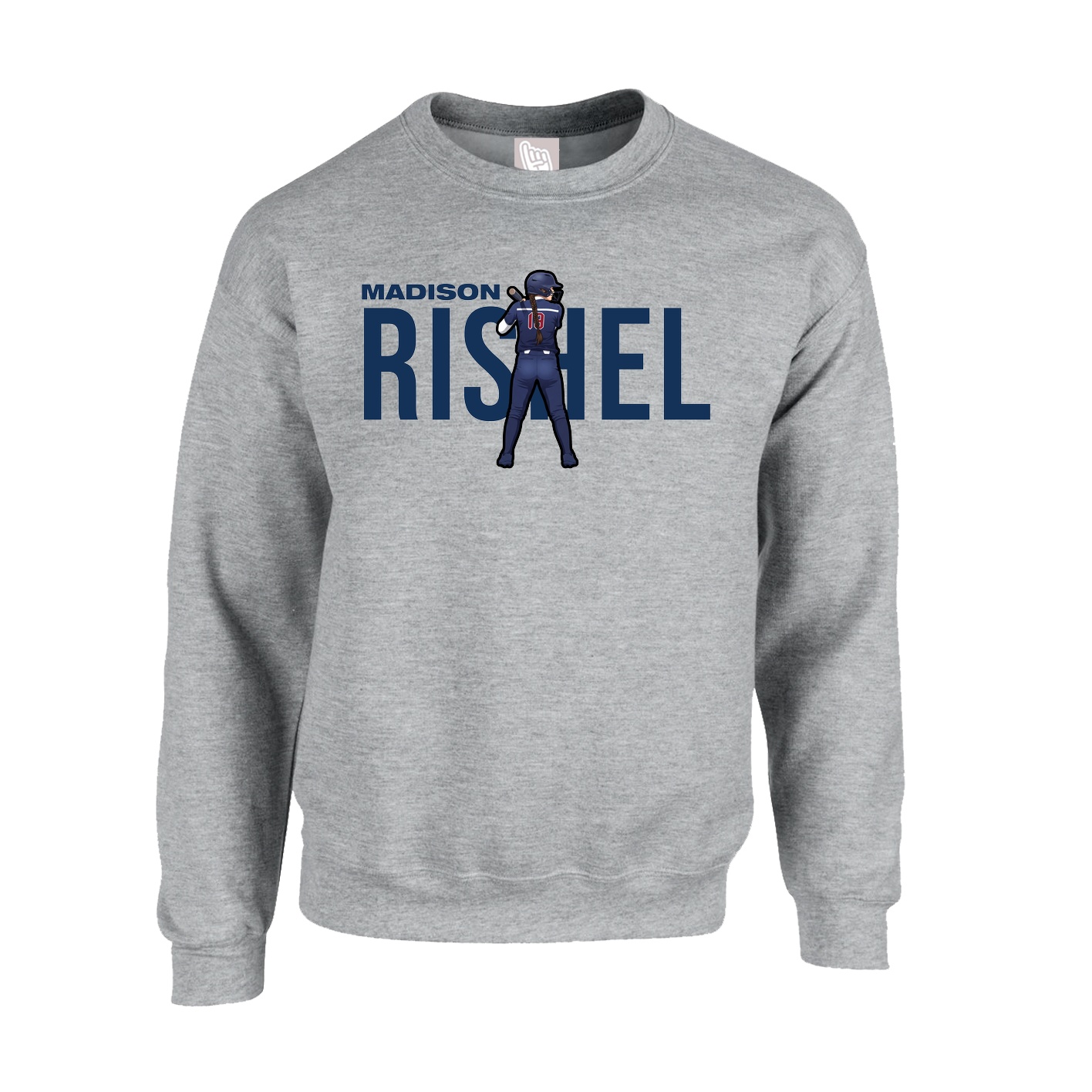 Fleece Crew — Player Name in Grey