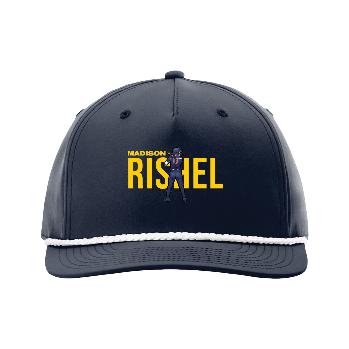 Five-Panel Classic Rope Cap — Player Name in Navy