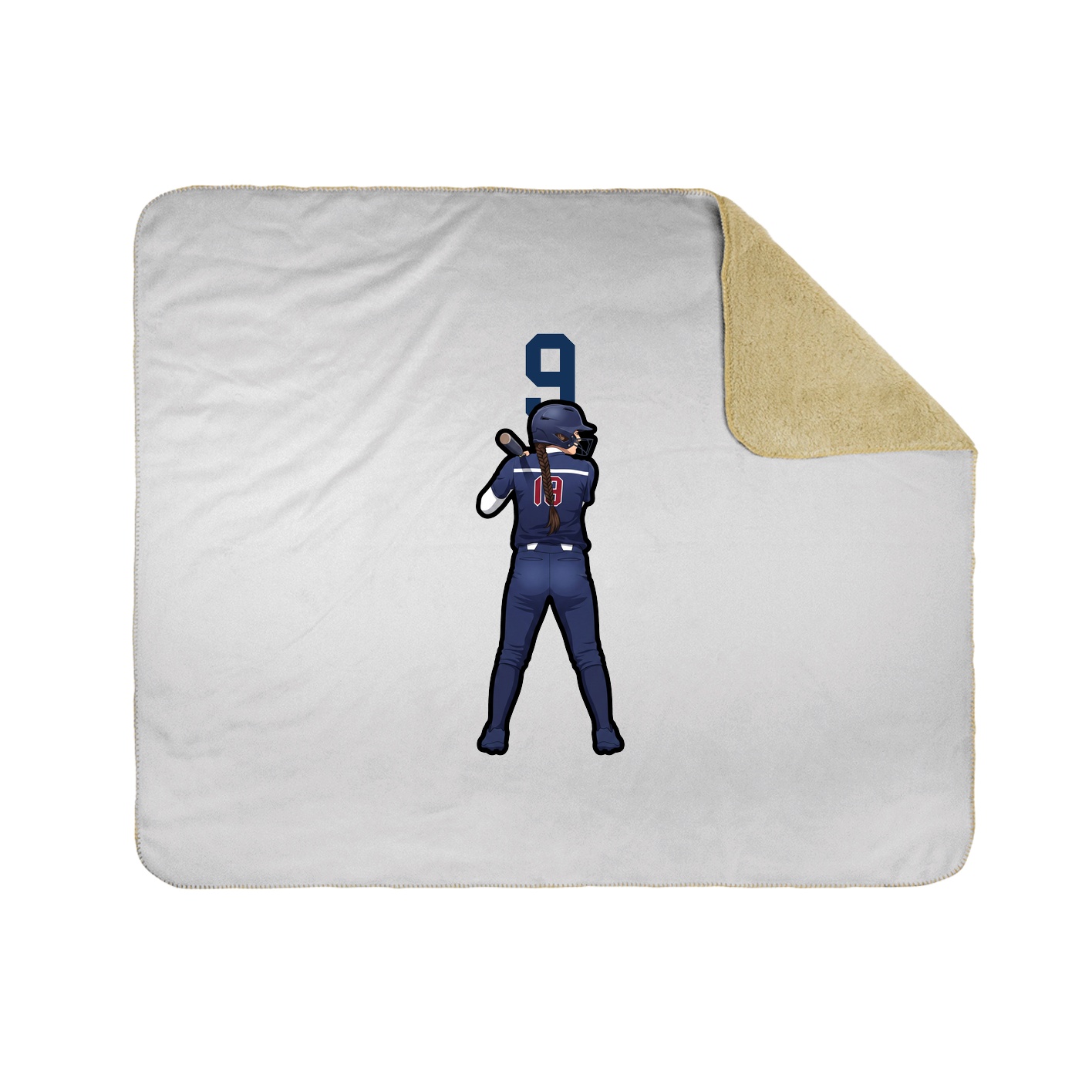 Throw Blanket — Number Top in White