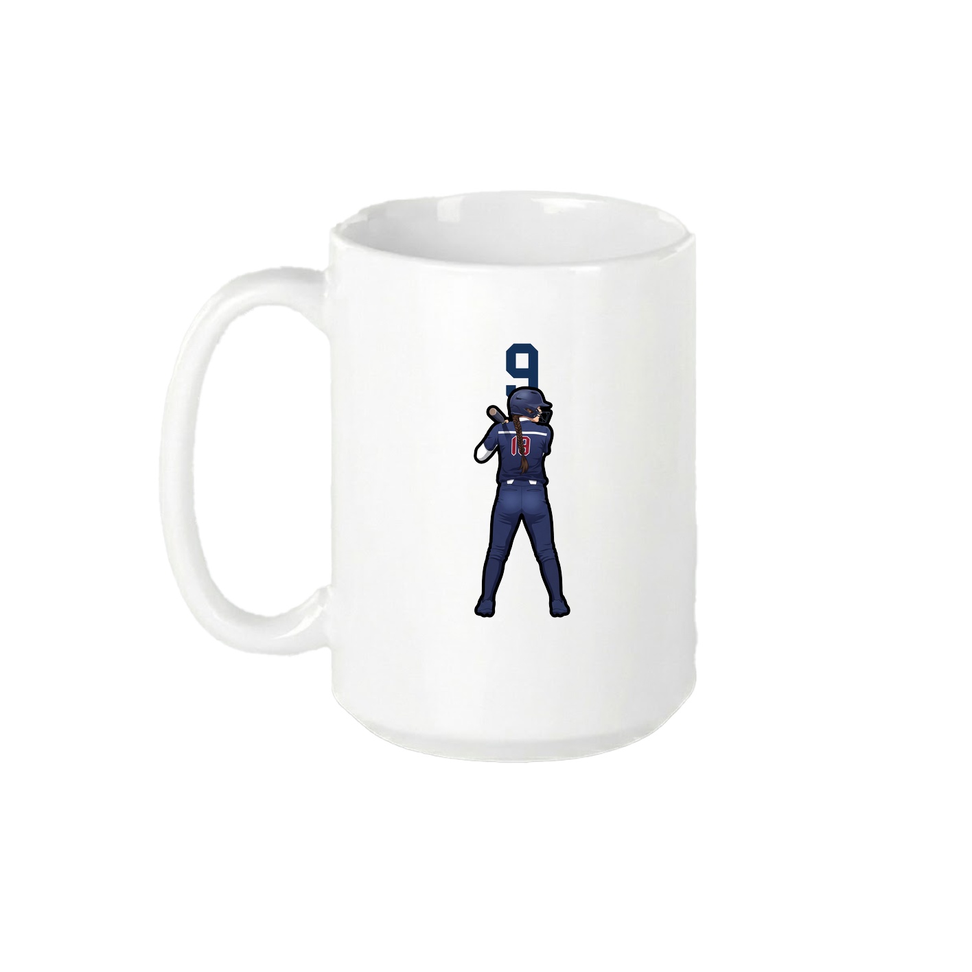 15oz Coffee Mug — Number Top in White