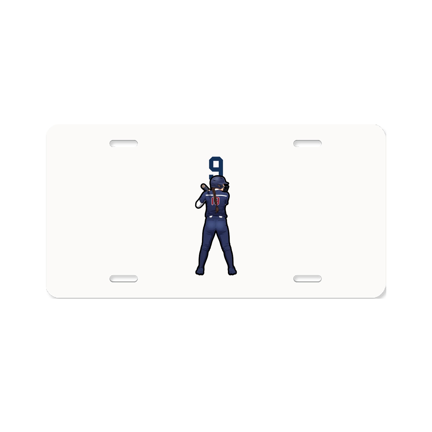 License Plate — Number Top in Classic