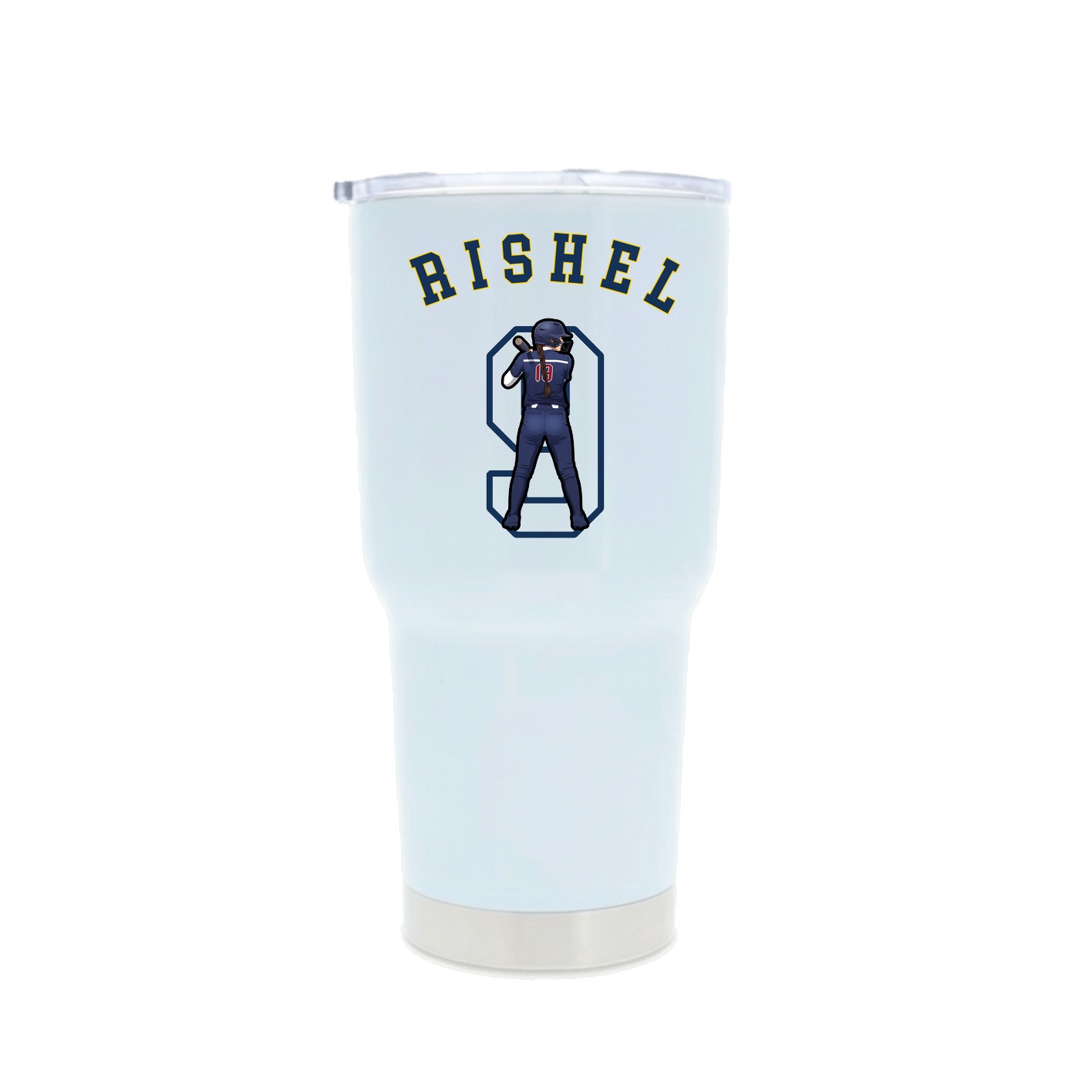 30oz Stainless Steel Tumbler — Shirsey Arch in White