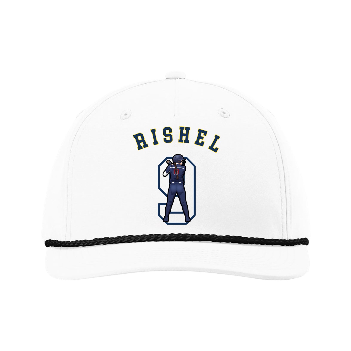 Five-Panel Classic Rope Cap — Shirsey Arch in White