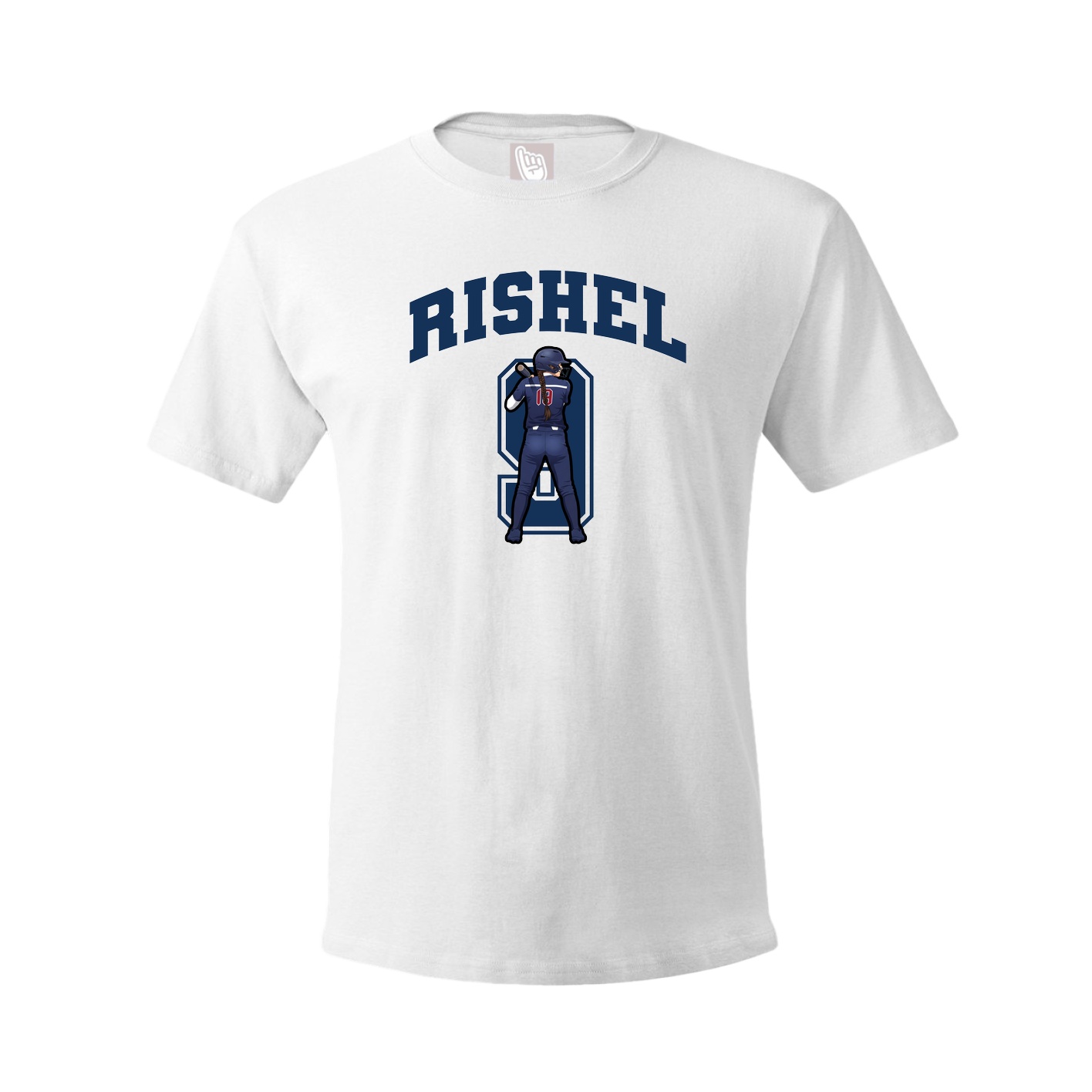 Youth Tee — Number in White