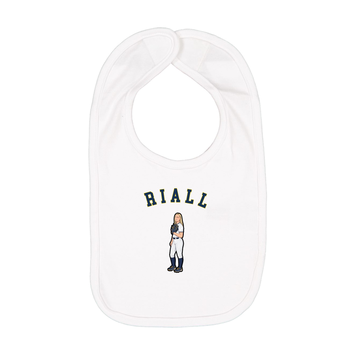 Infant Bib — Shirsey Arch in White