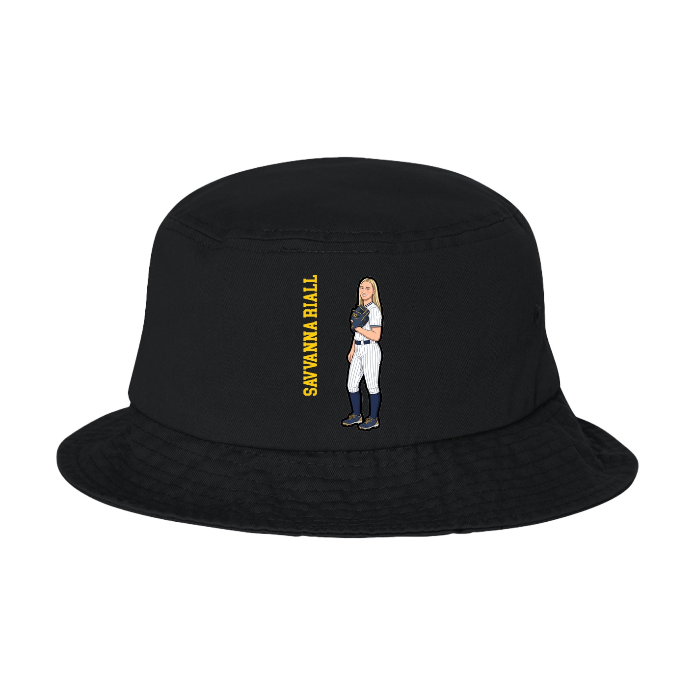 Bucket Cap — Name Vertical in Black