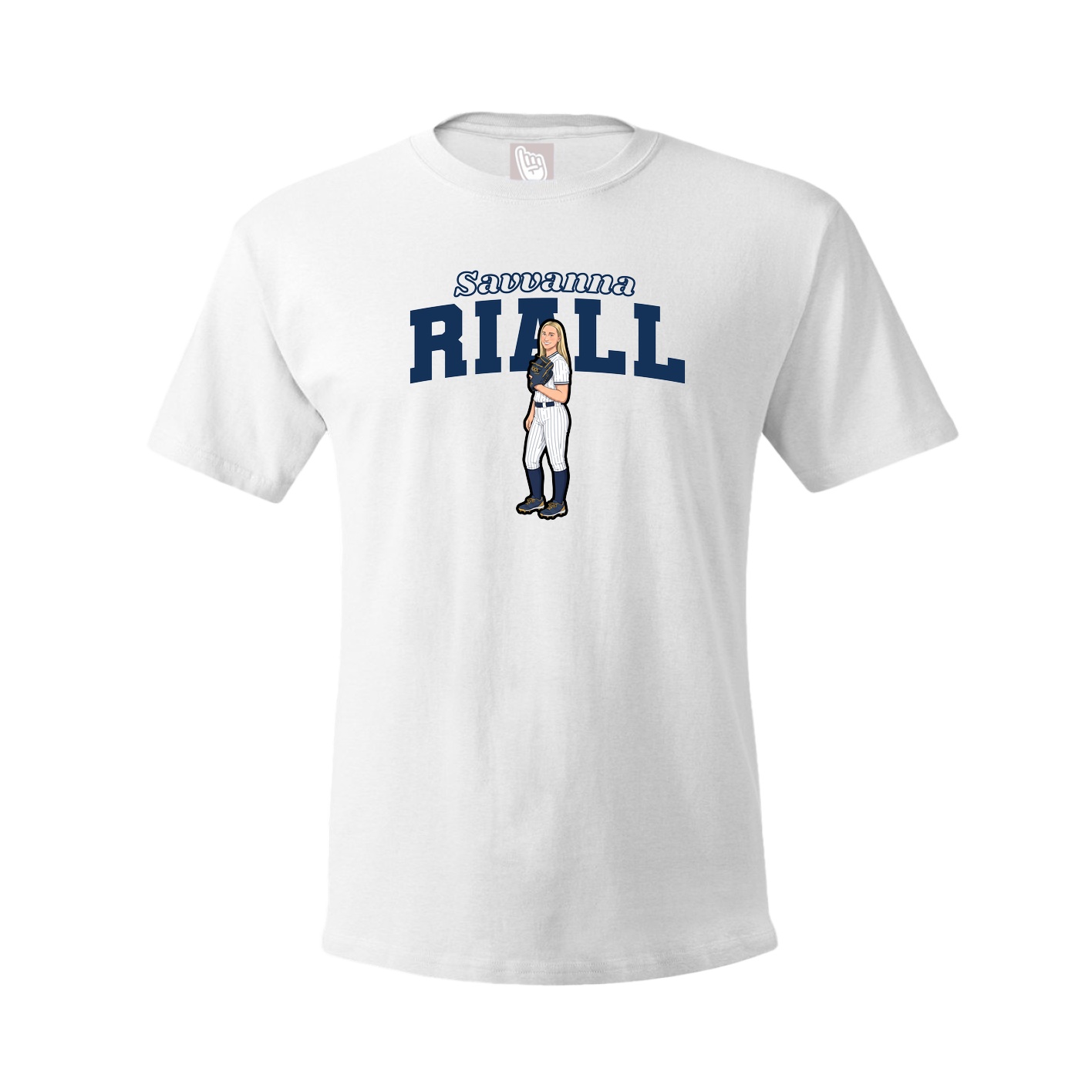 Youth Tee — Name Arch in White