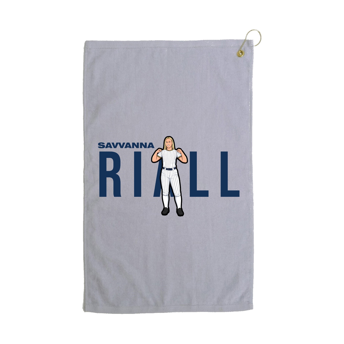 Golf Towel — Player Name in Grey