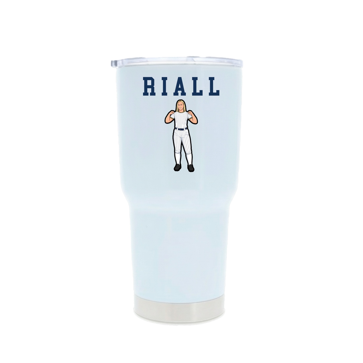 30oz Stainless Steel Tumbler — Shirsey in White