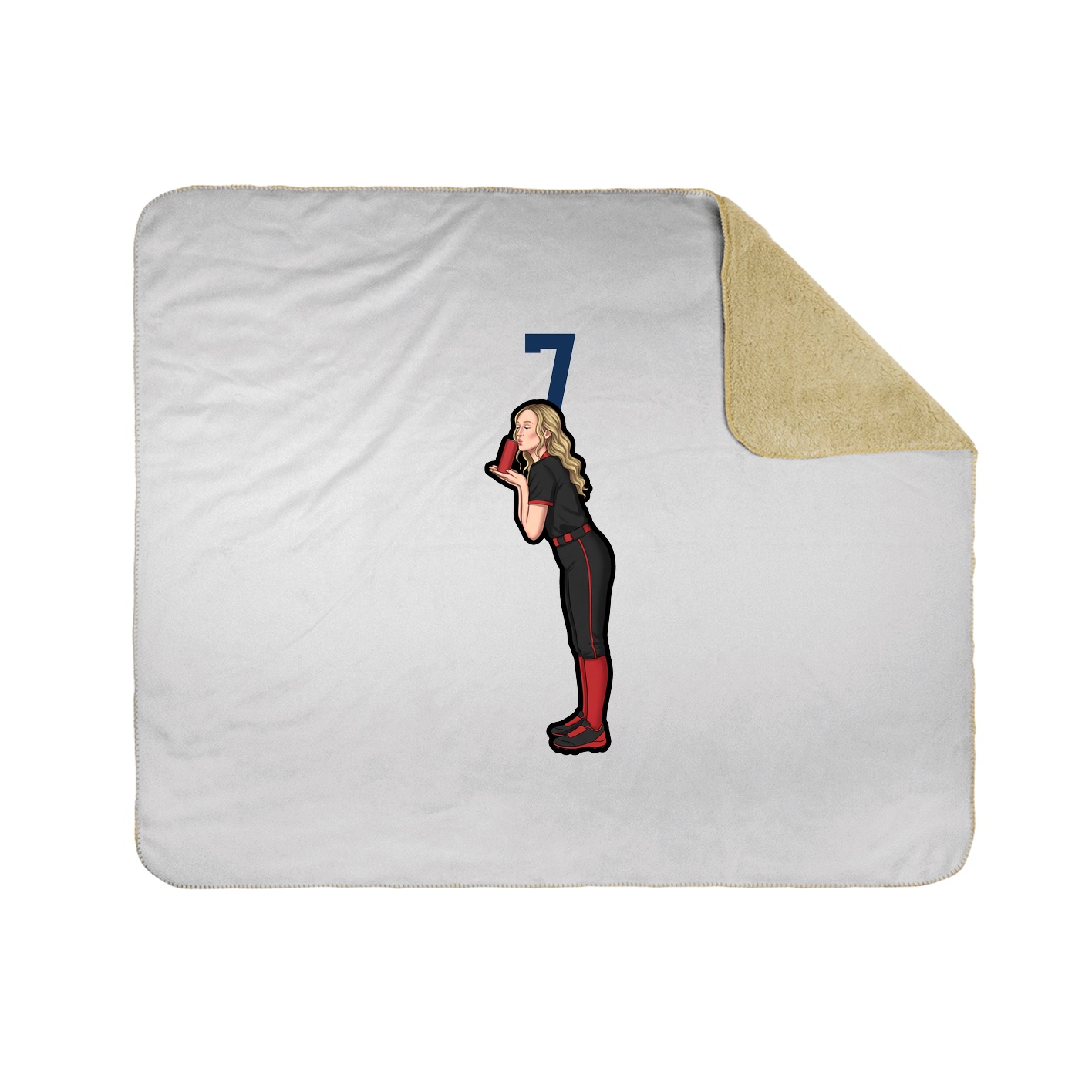 Throw Blanket — Number Top in White