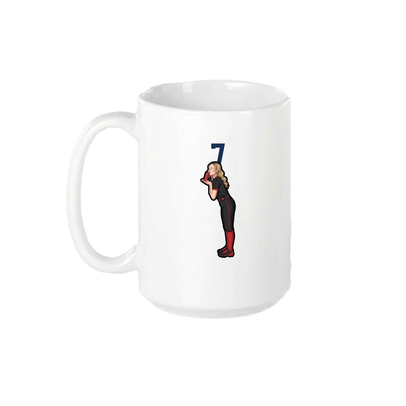 15oz Coffee Mug — Number Top in White