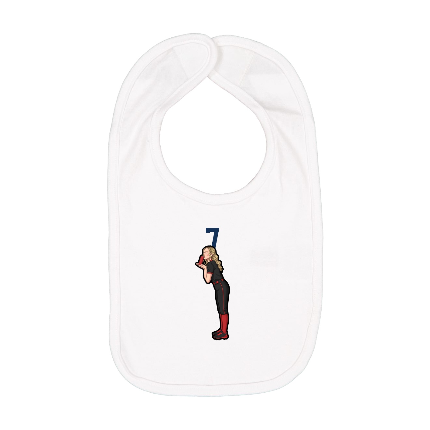 Infant Bib — Number Top in White