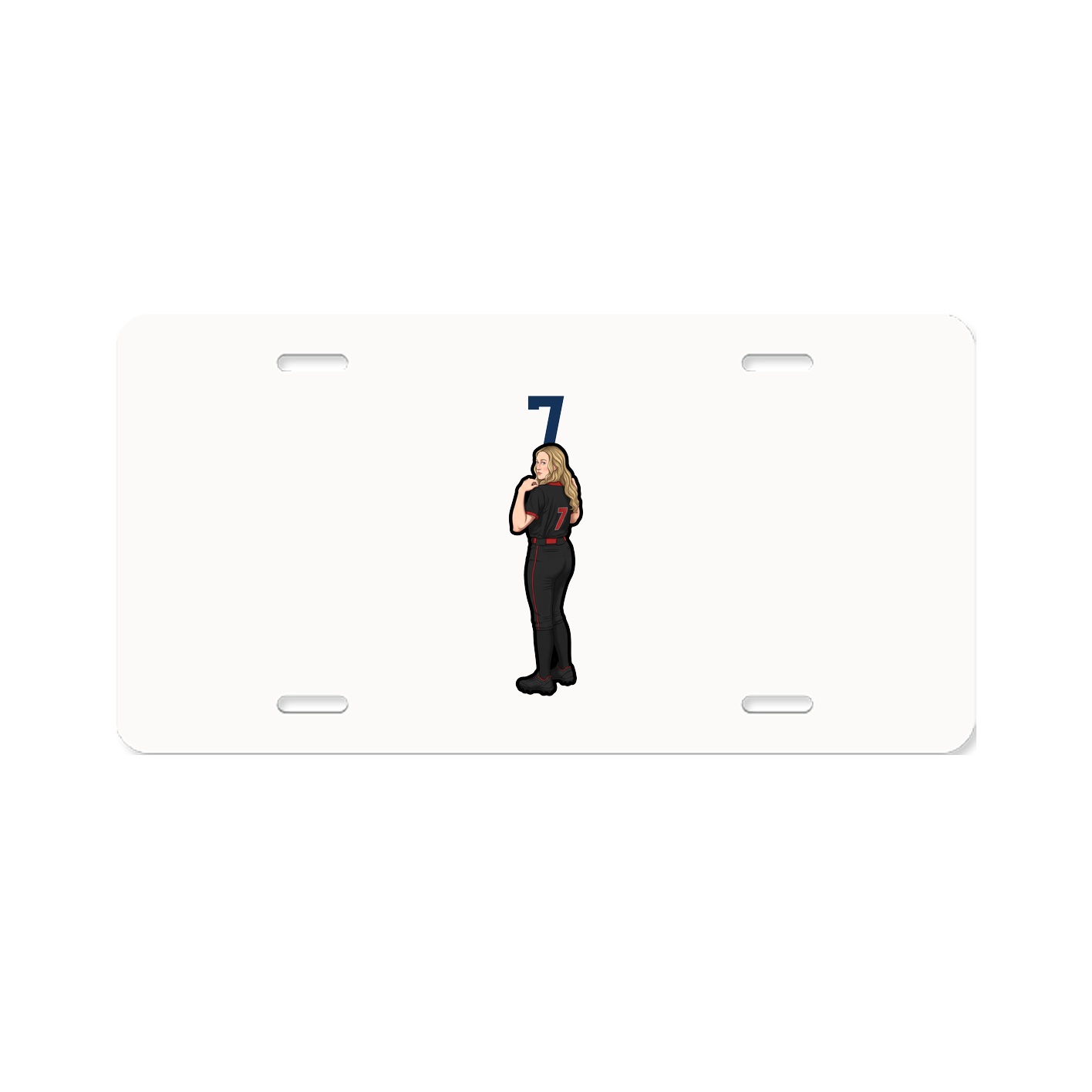 License Plate — Number Top in Classic