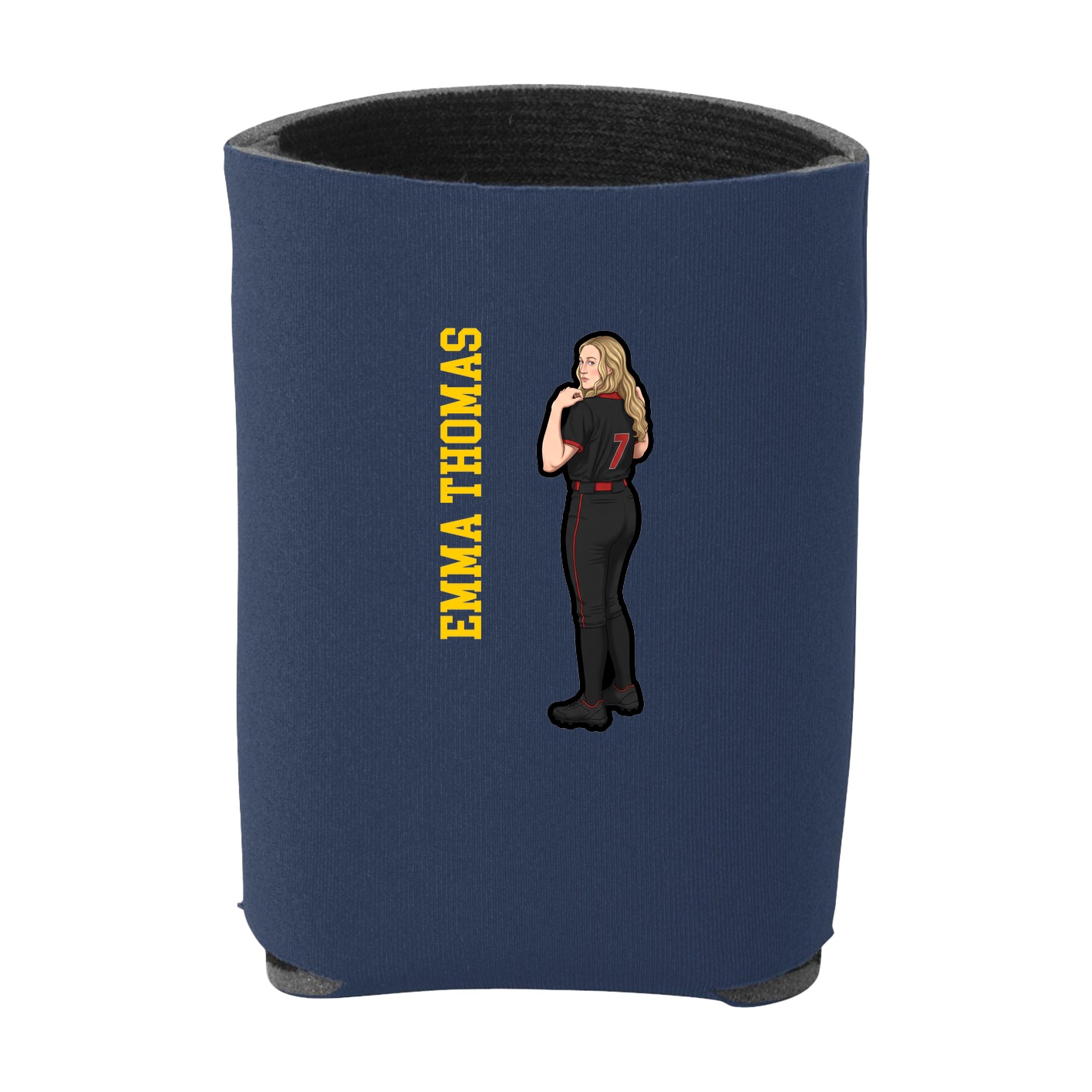 Can Holder — Name Vertical in Navy