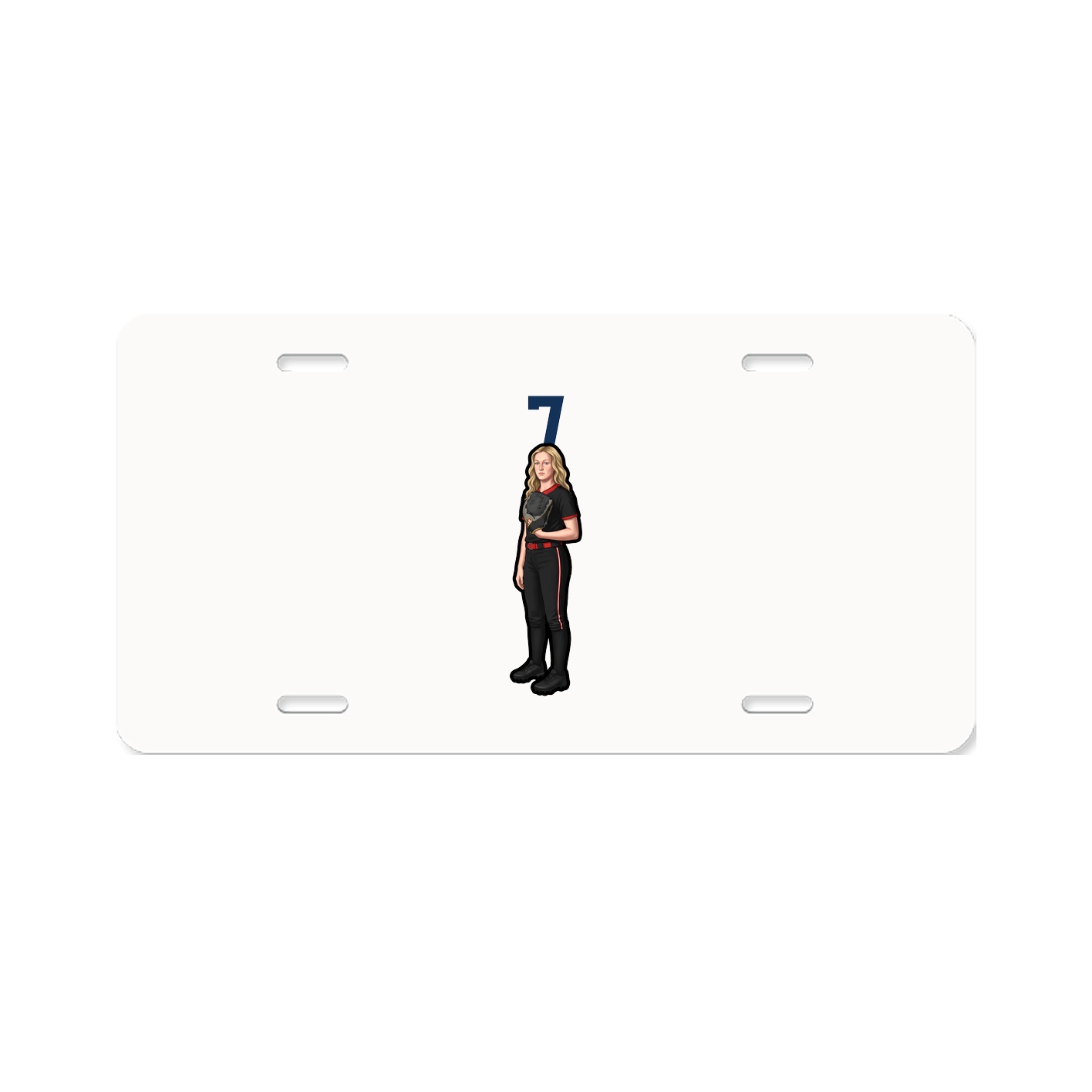 License Plate — Number Top in Classic