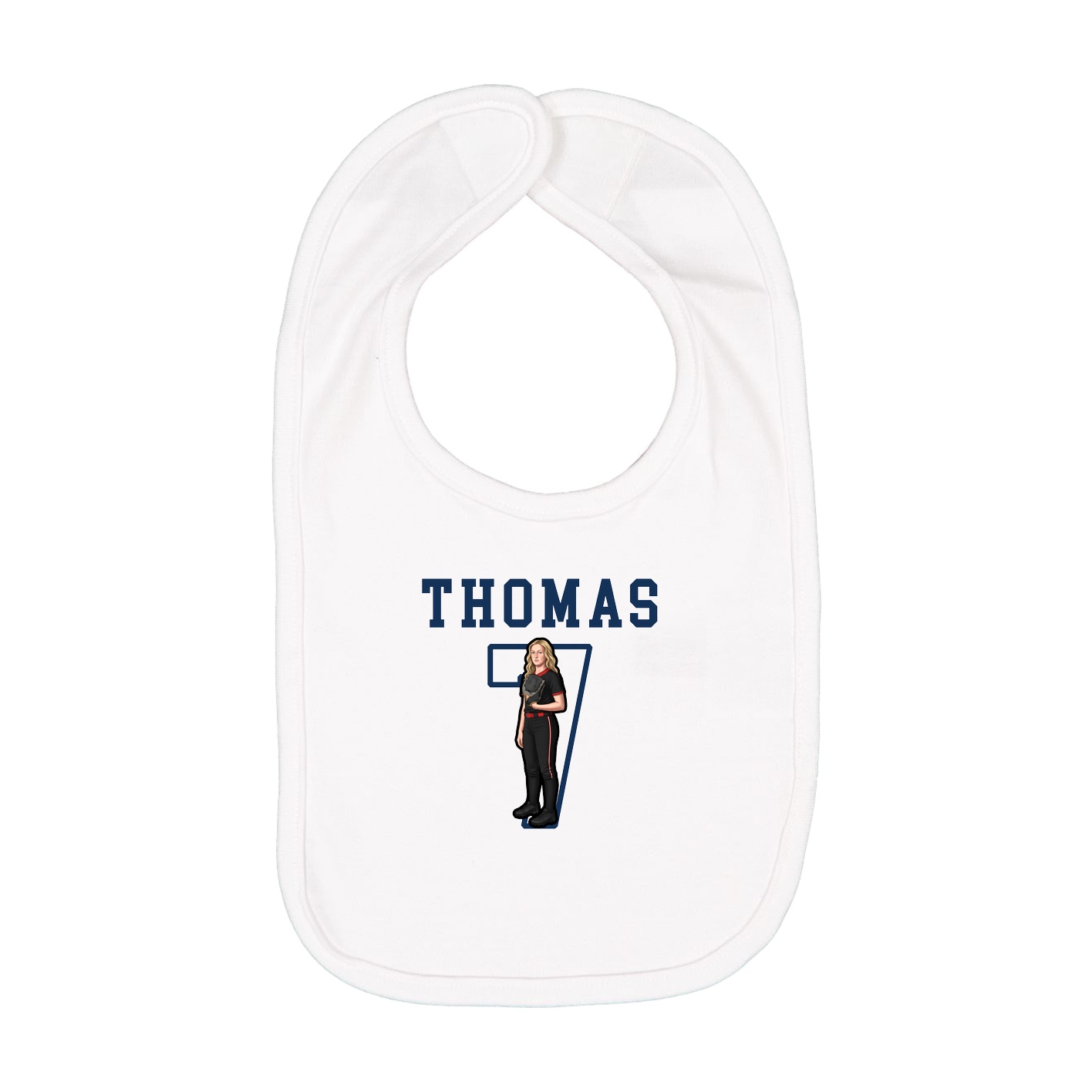 Infant Bib — Shirsey in White