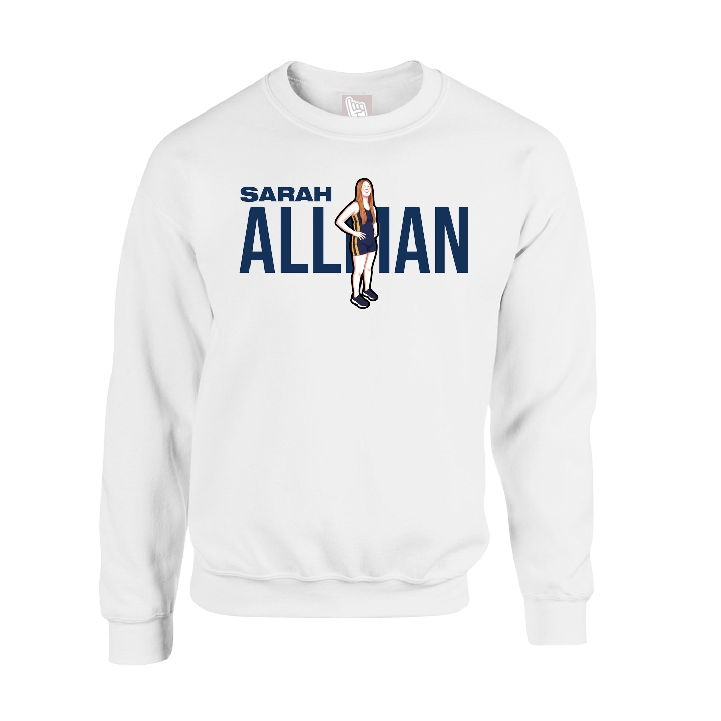 Fleece Crew — Player Name in White