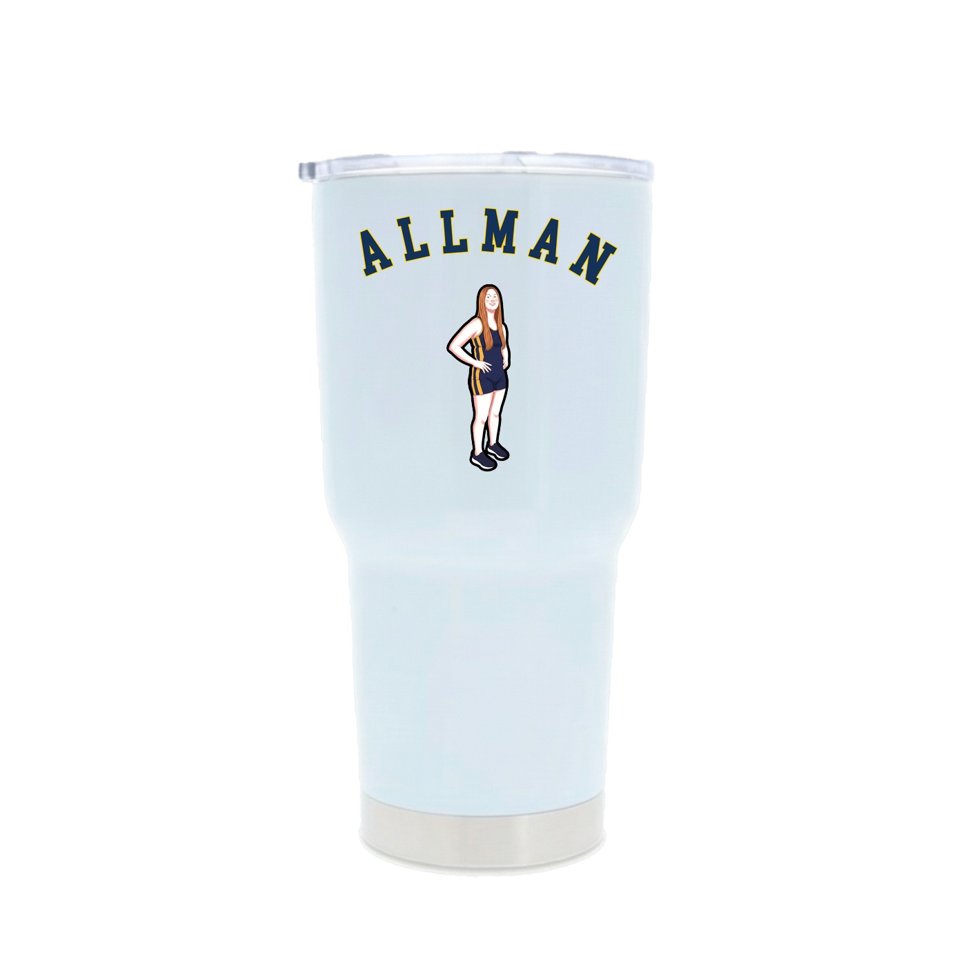 30oz Stainless Steel Tumbler — Shirsey Arch in White