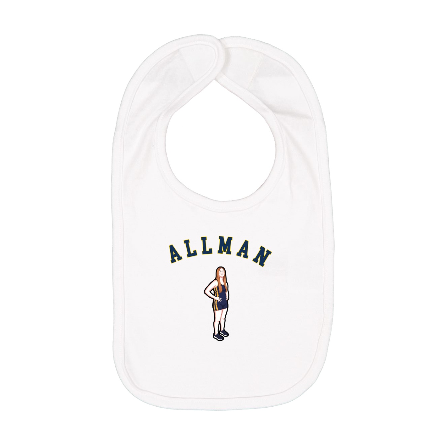 Infant Bib — Shirsey Arch in White