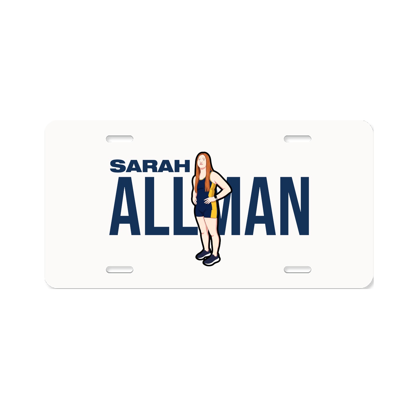 License Plate — Player Name in Classic