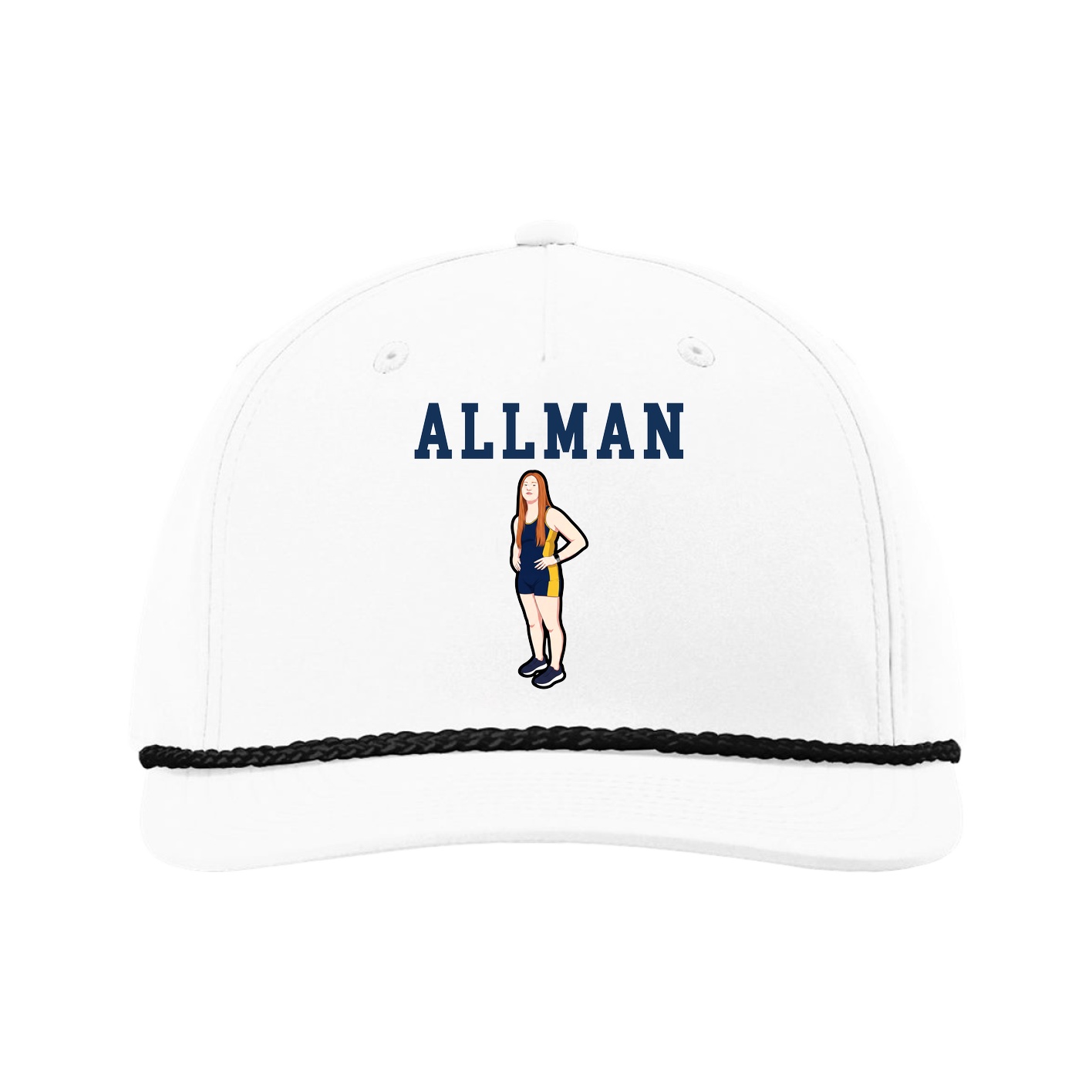 Five-Panel Classic Rope Cap — Shirsey in White