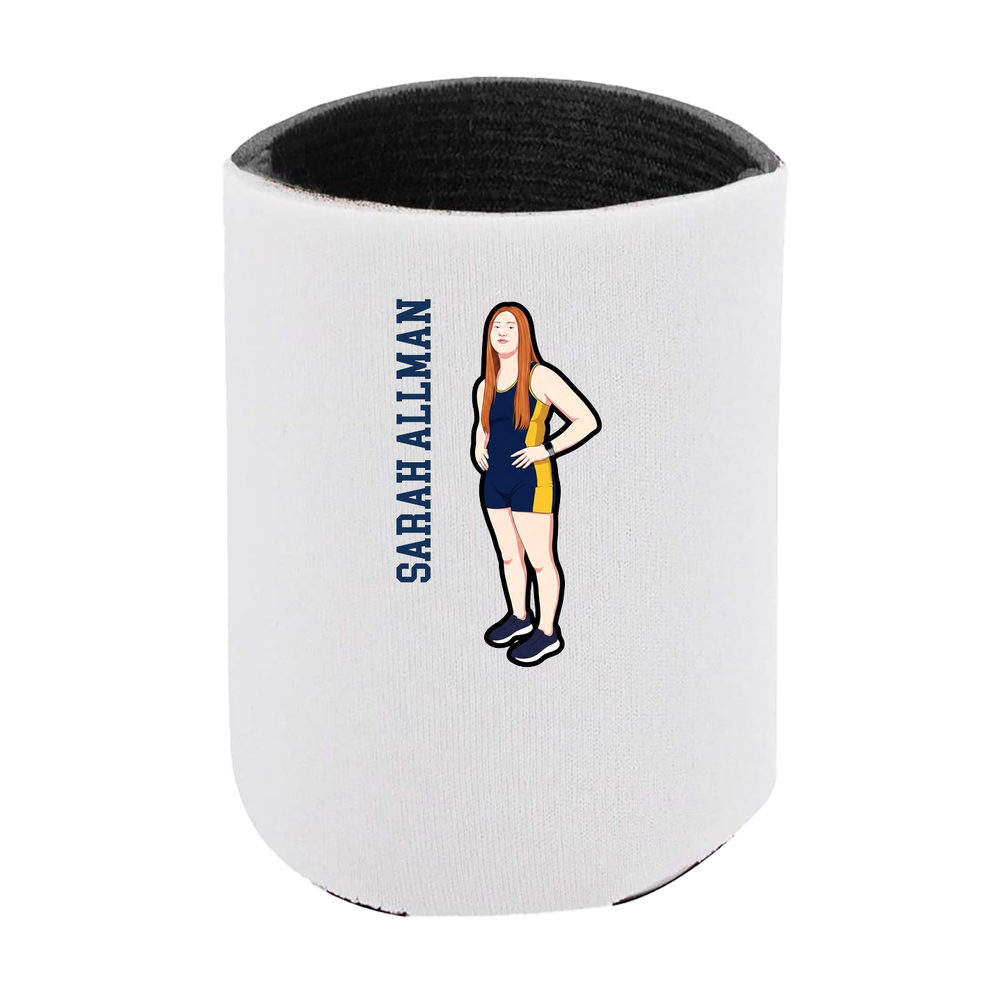 Can Holder — Name Vertical in White