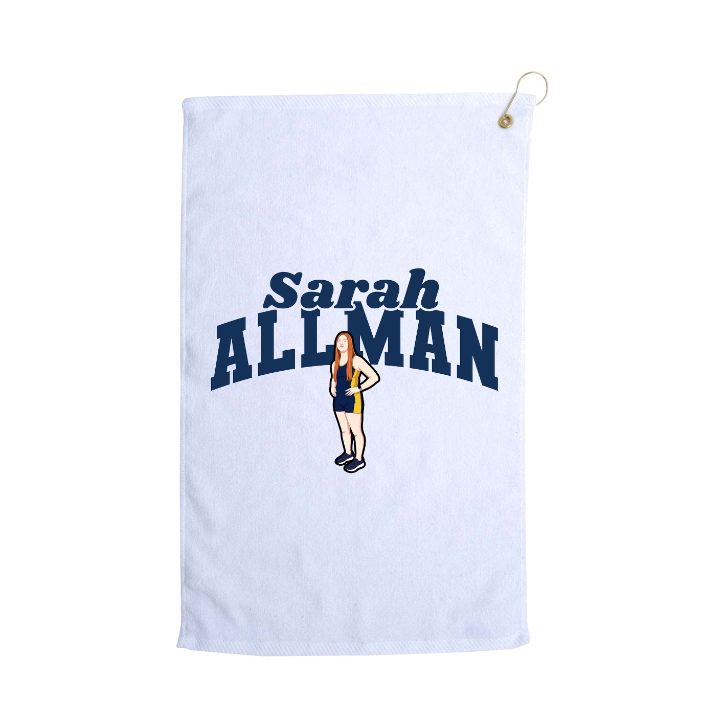 Golf Towel — Signature Arch in White
