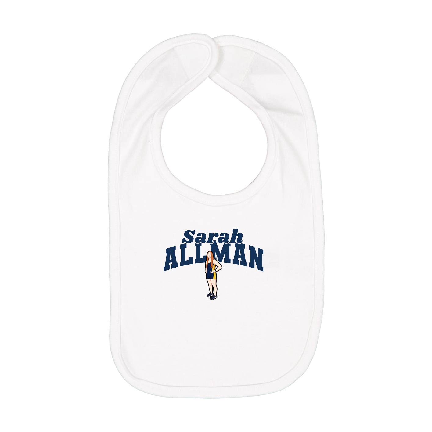 Infant Bib — Signature Arch in White