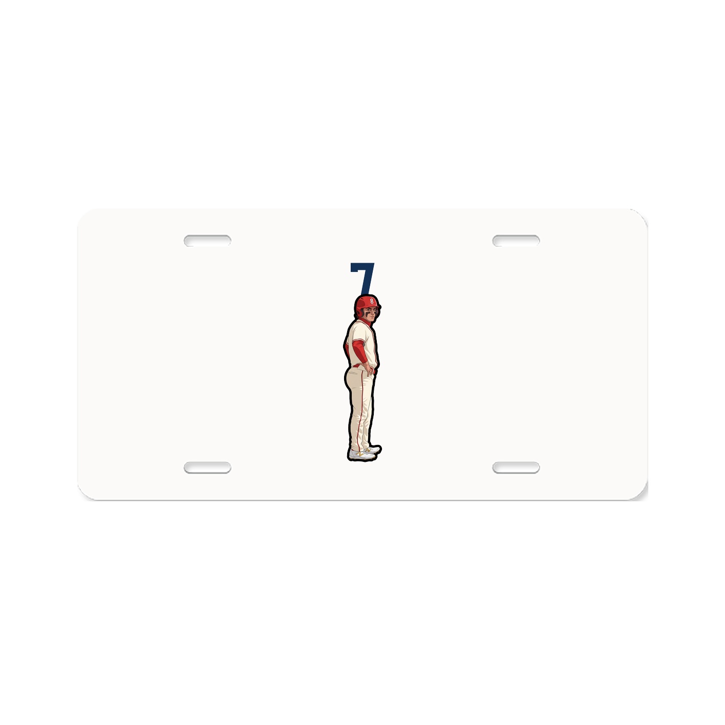 License Plate — Number Top in Classic