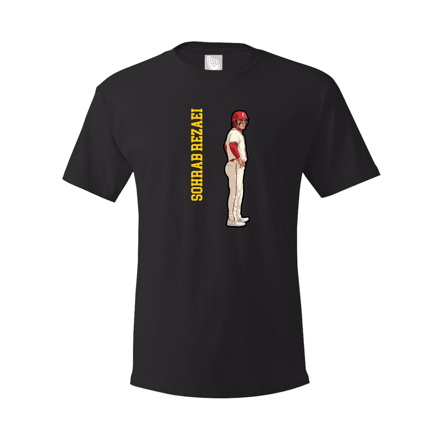Youth Tee — Name Vertical in Black