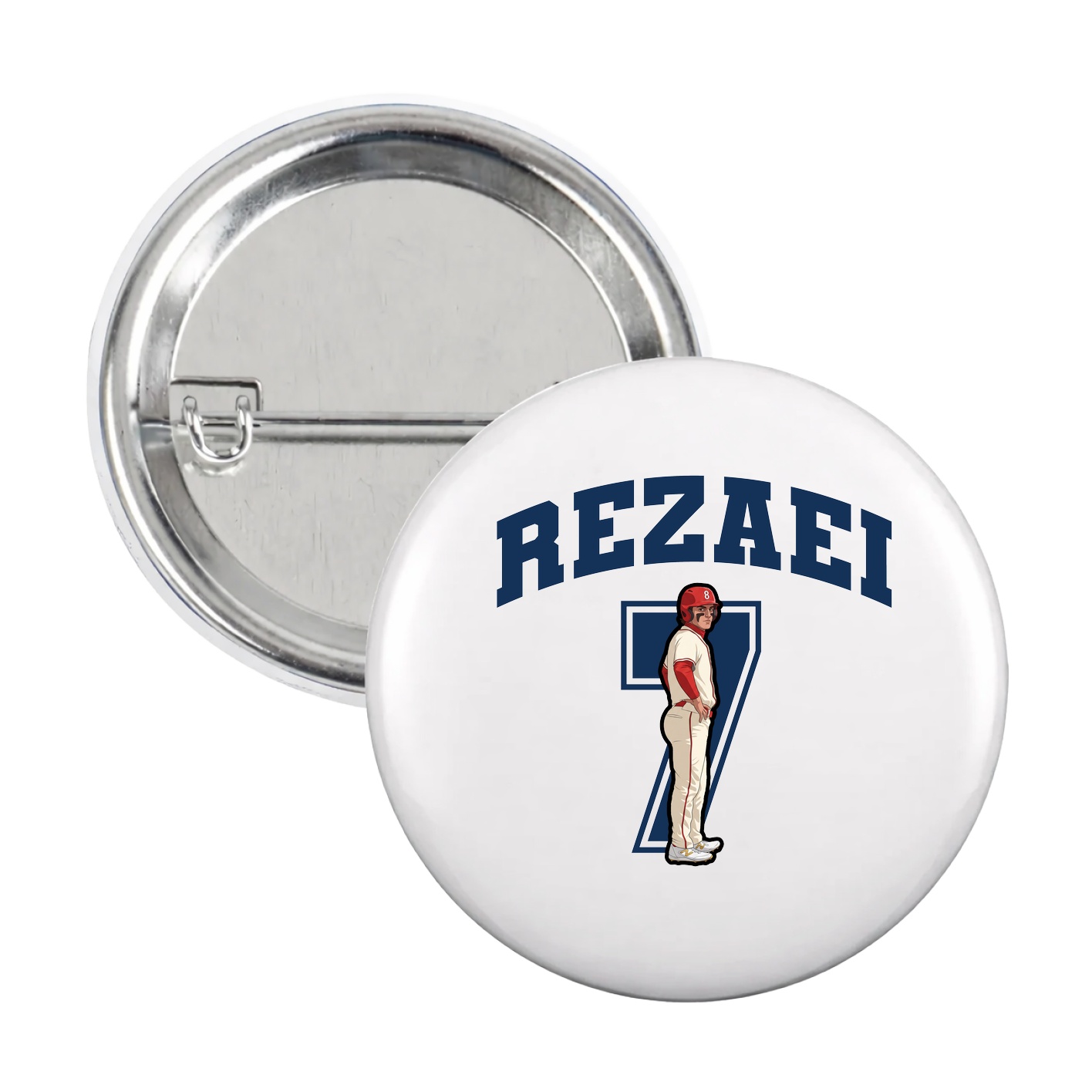 Game Day Button — Number in White