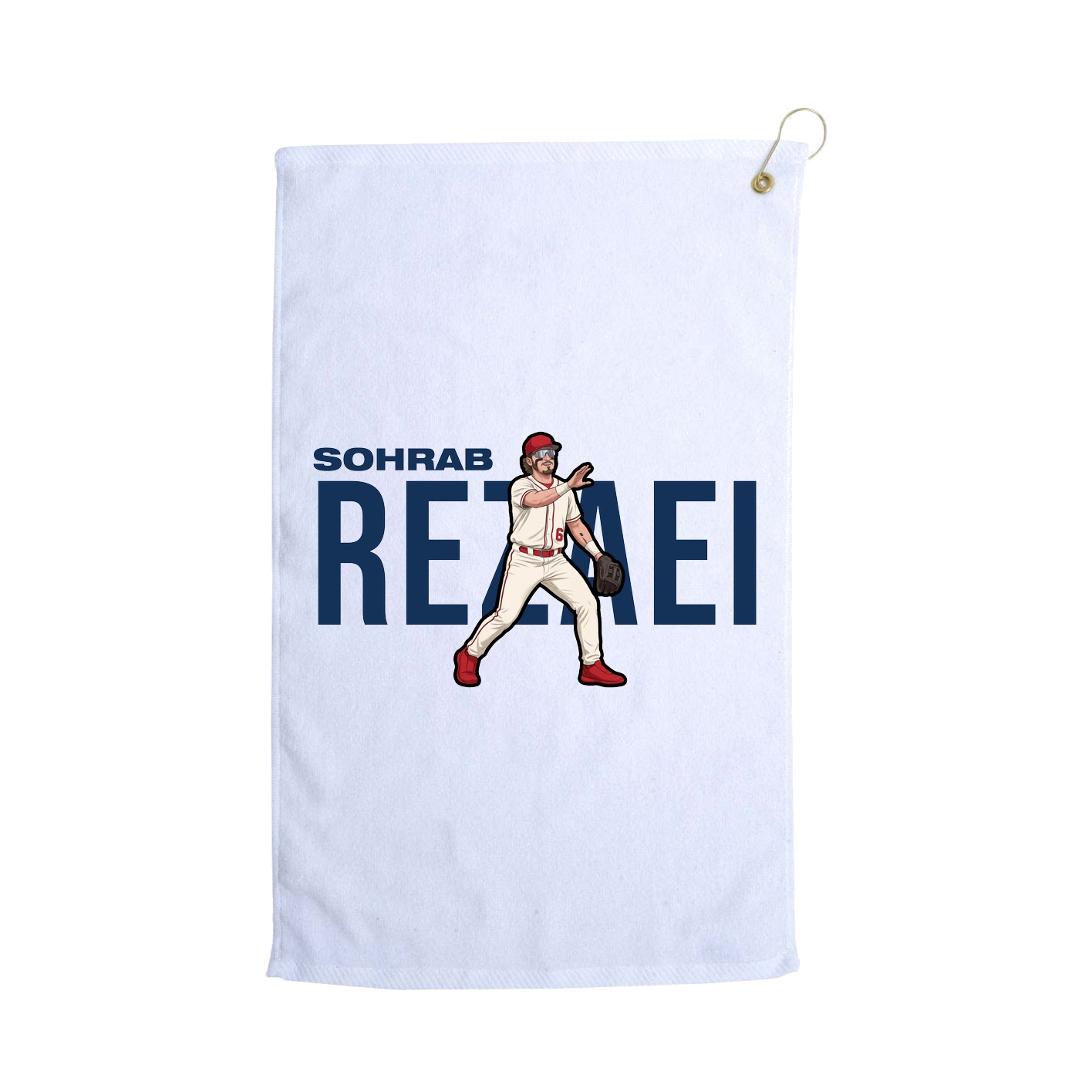 Golf Towel — Player Name in White