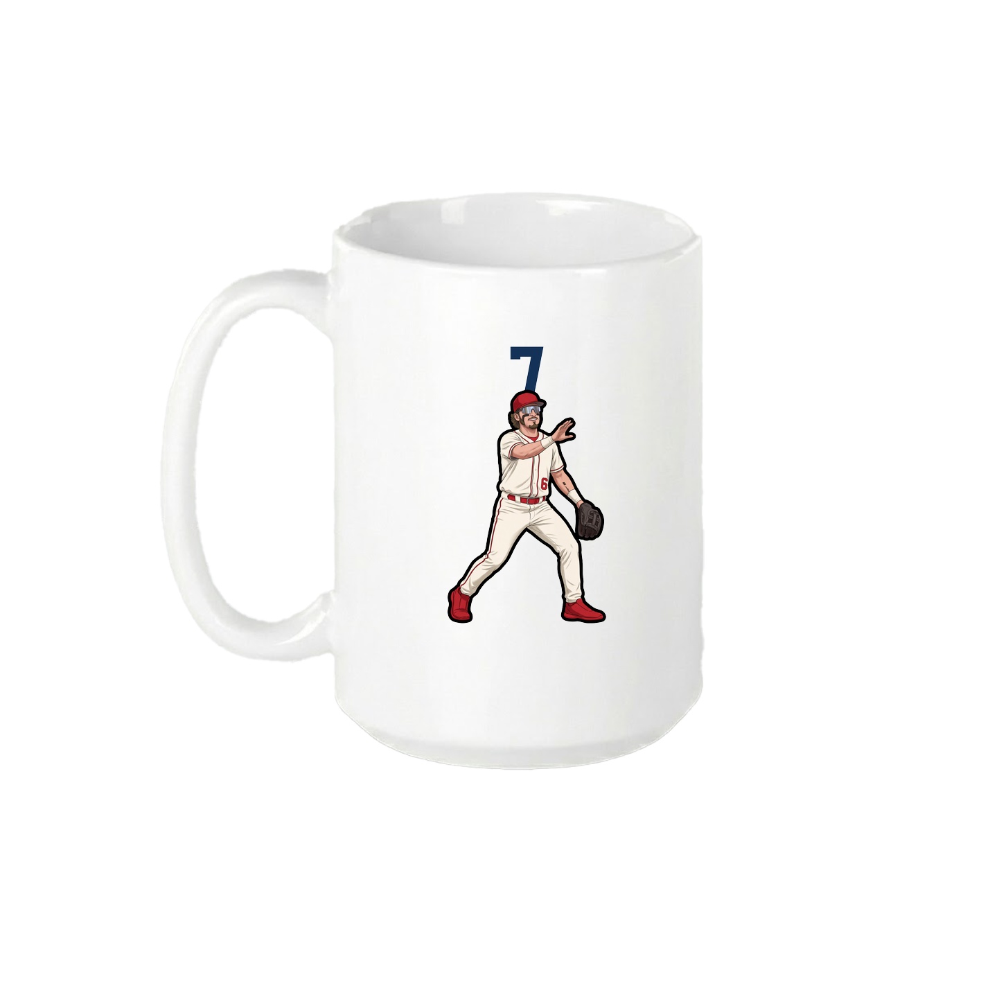 15oz Coffee Mug — Number Top in White