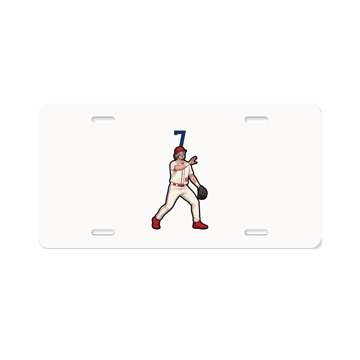 License Plate — Number Top in Classic