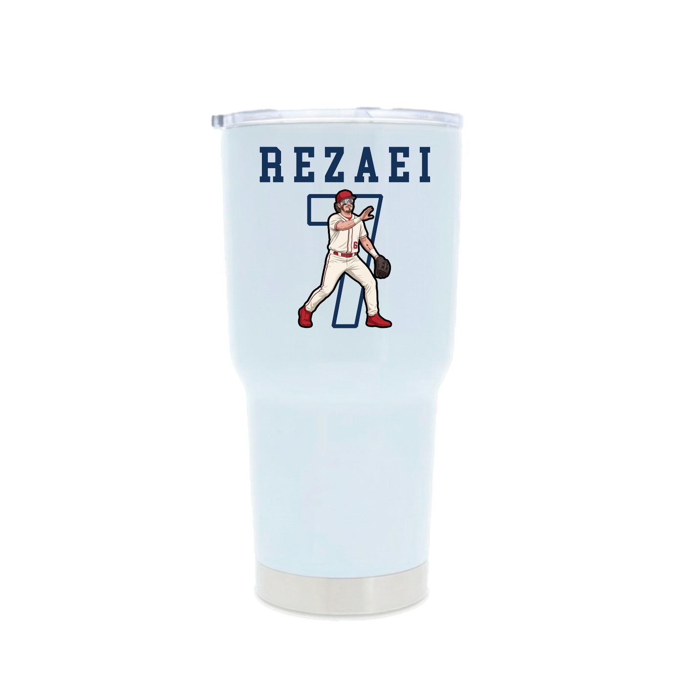30oz Stainless Steel Tumbler — Shirsey in White