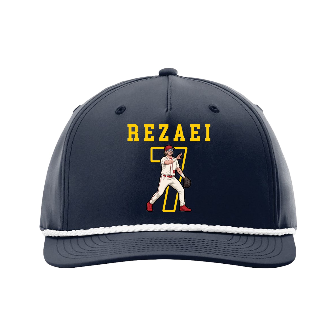 Five-Panel Classic Rope Cap — Shirsey in Navy