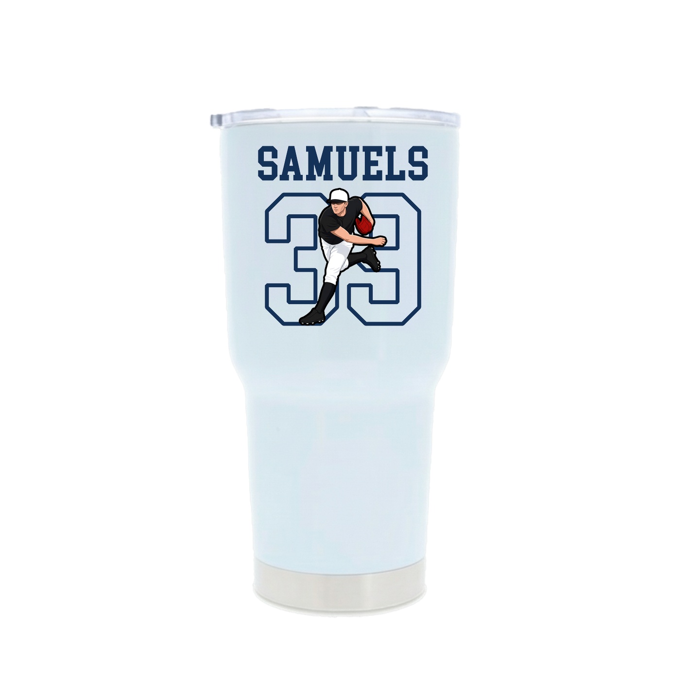 30oz Stainless Steel Tumbler — Shirsey in White