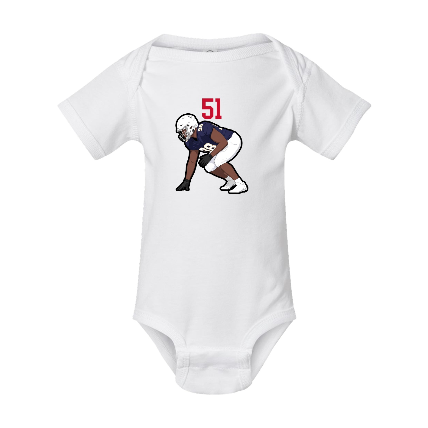 Baby Onesie — Number Top in White