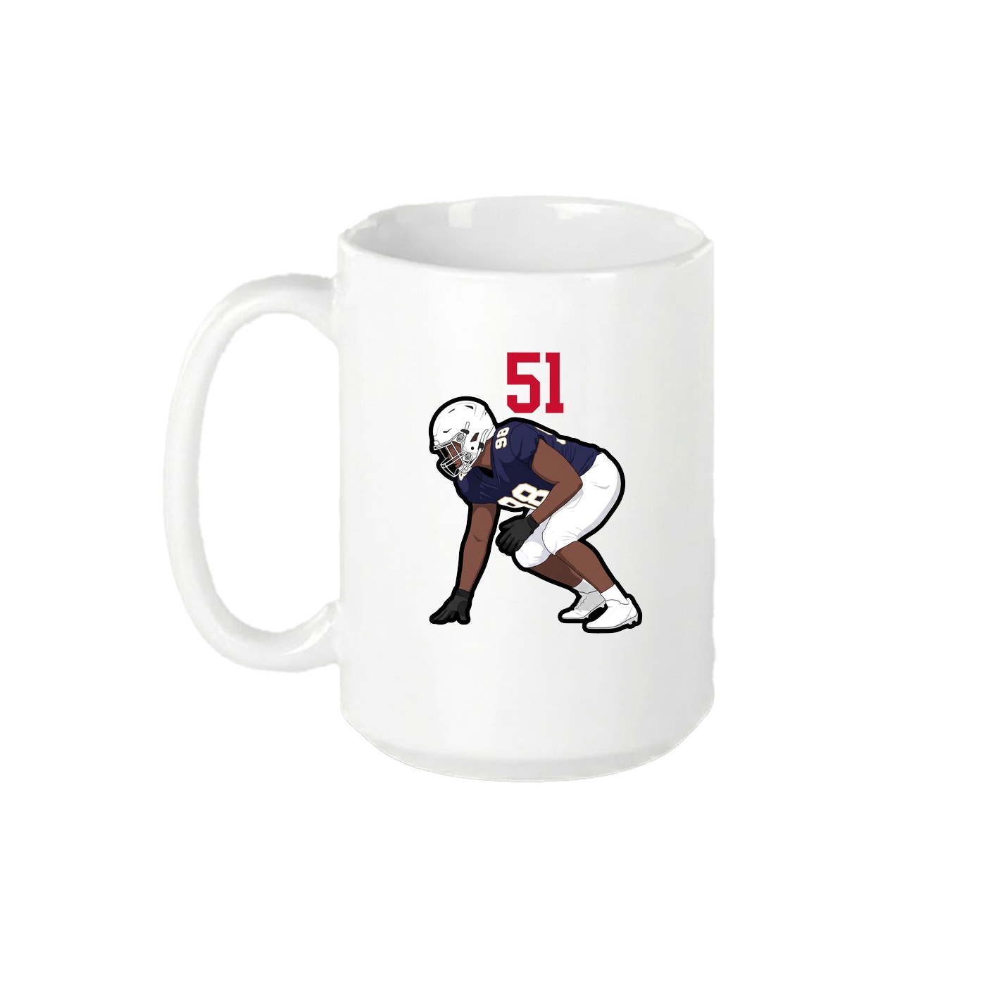 15oz Coffee Mug — Number Top in White