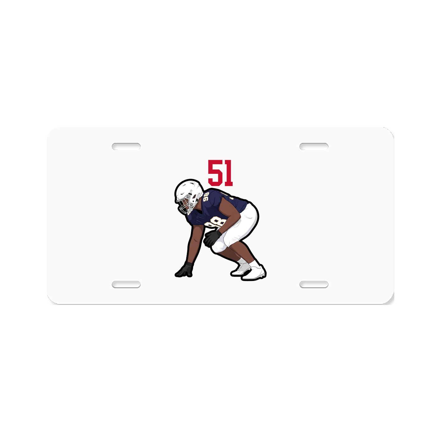 License Plate — Number Top in Classic