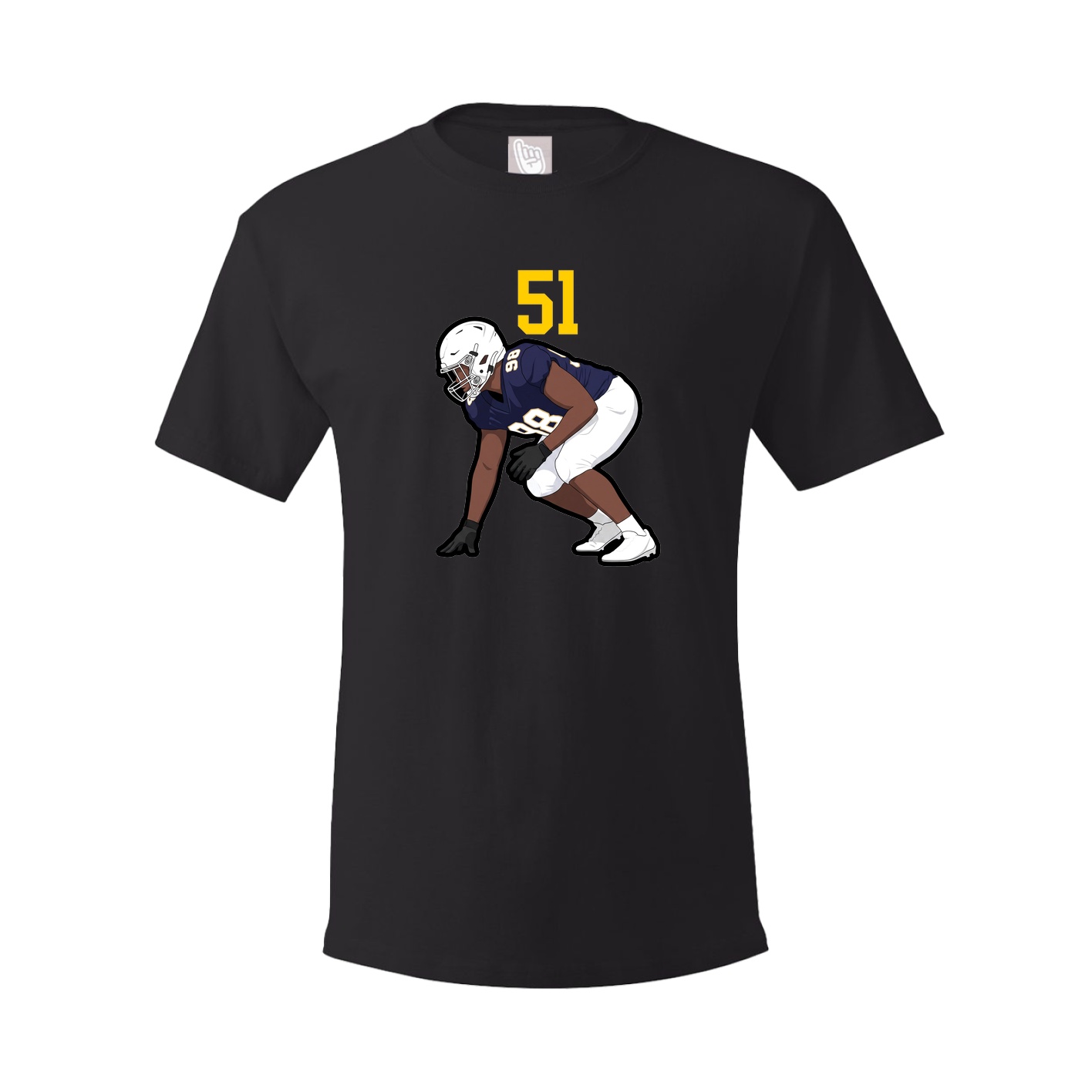 Youth Tee — Number Top in Black