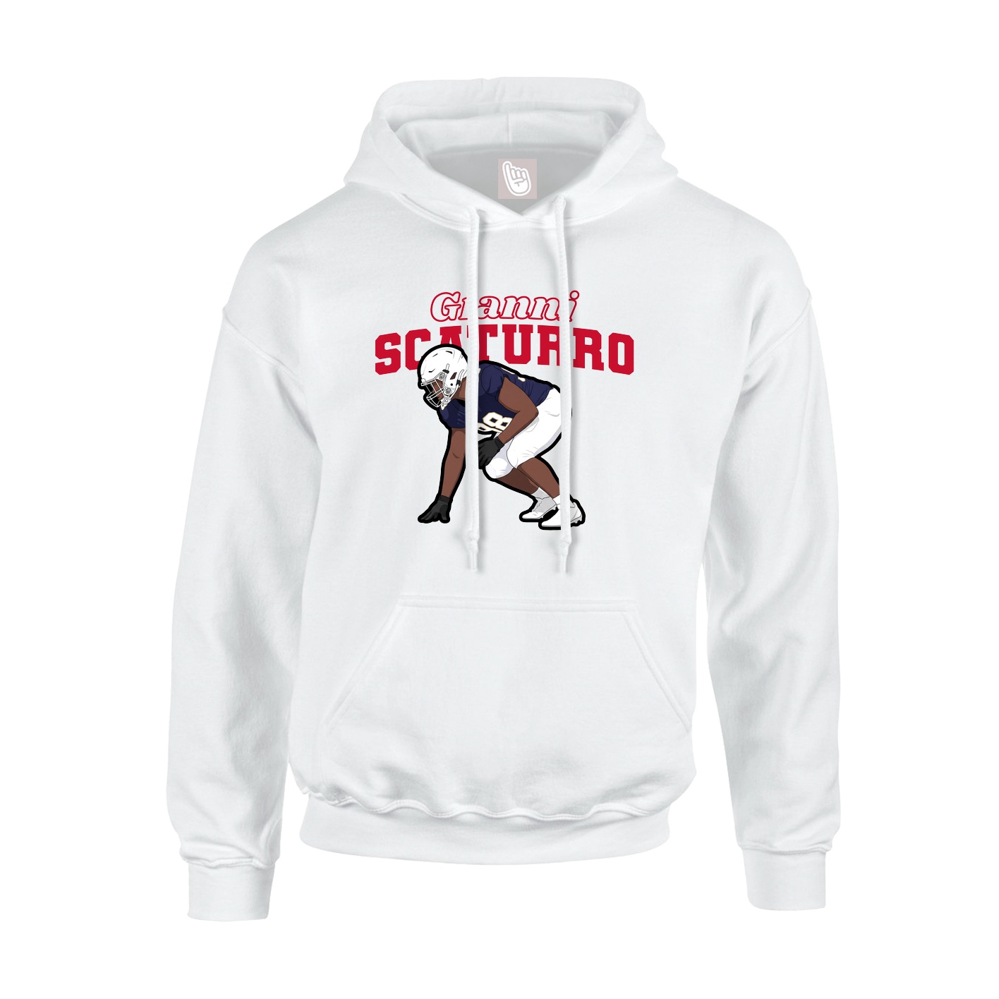 Hoodie — Name Arch in White