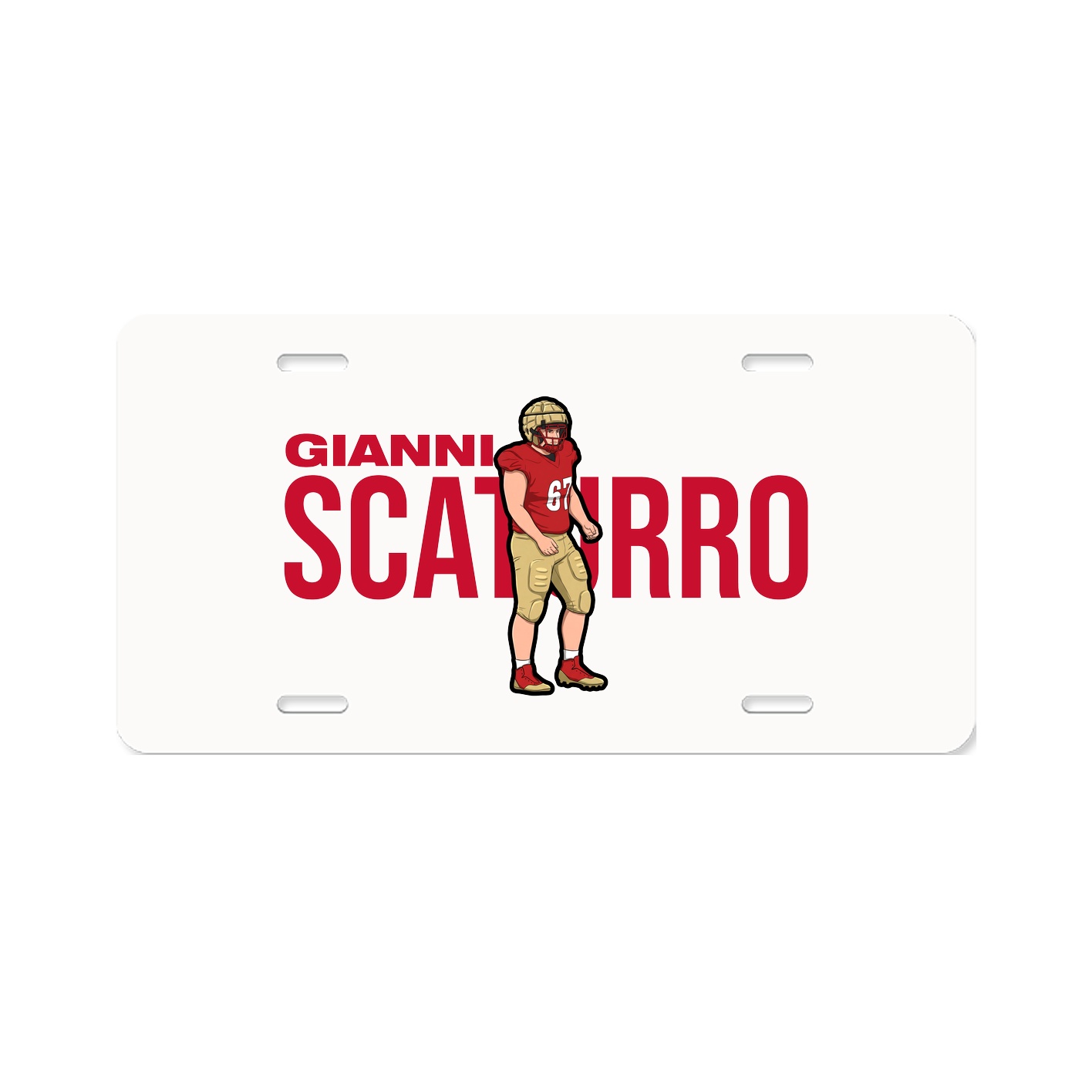 License Plate — Player Name in Classic