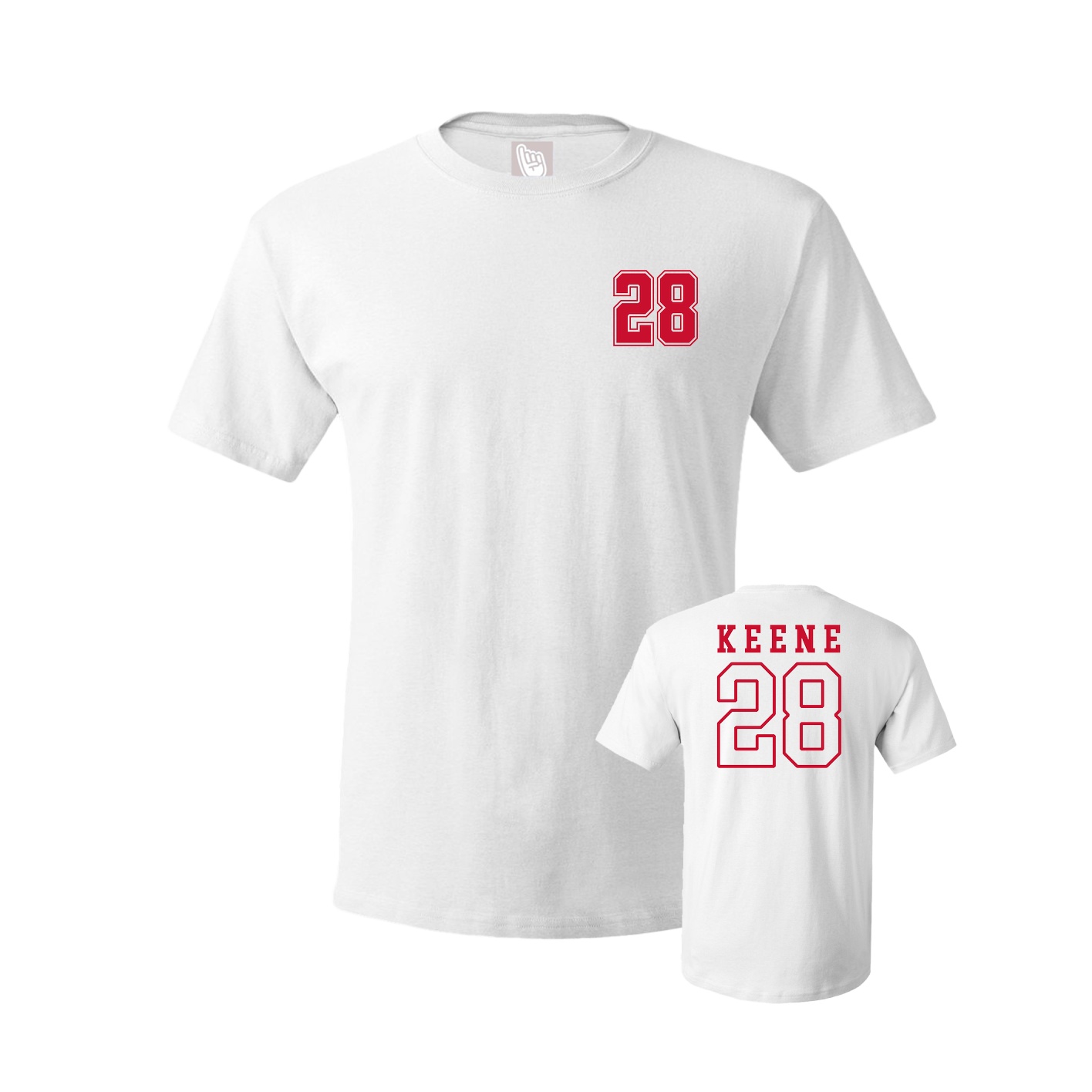 Youth Tee — Chest Back in White